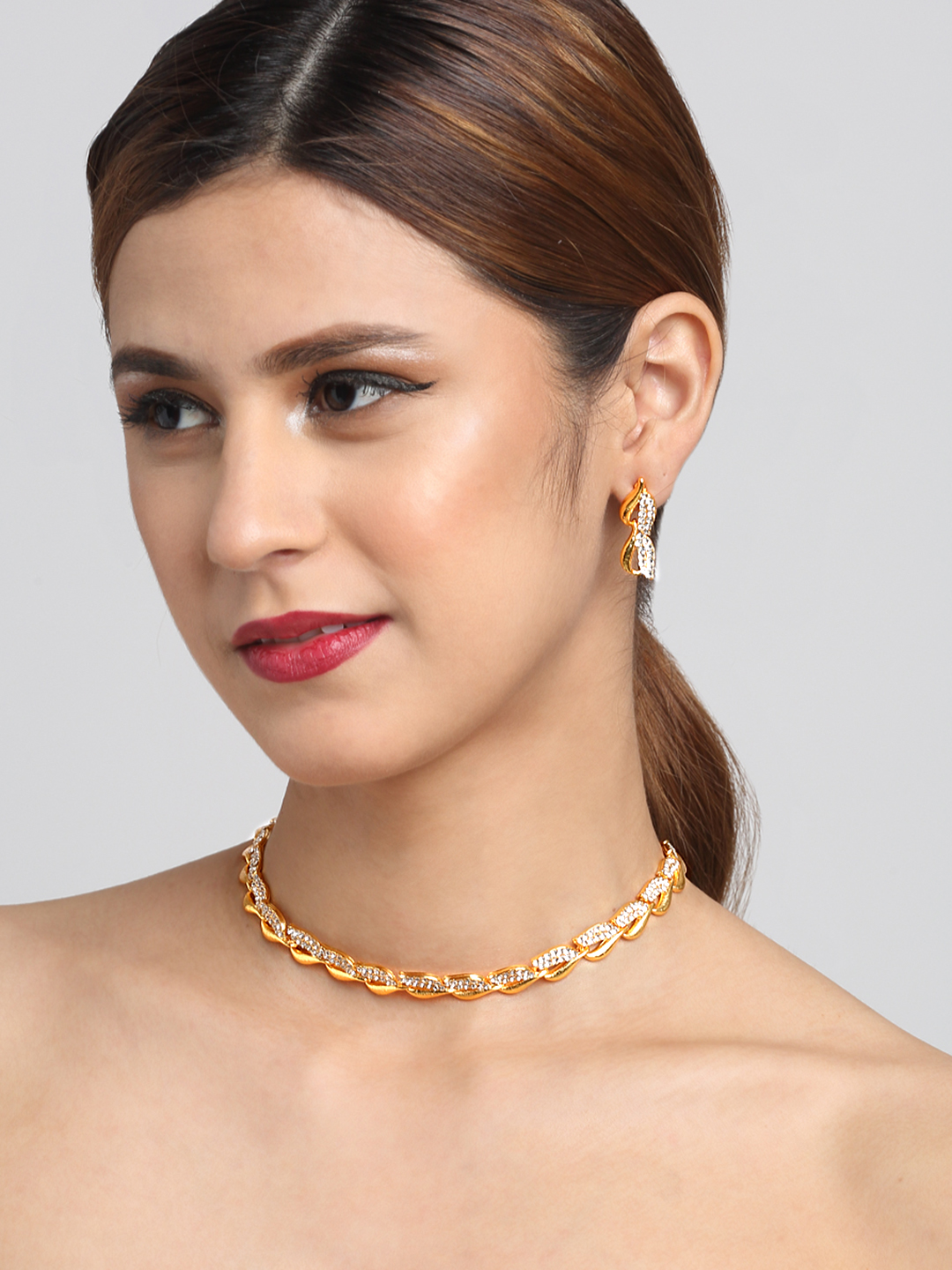 YouBella Austrian Diamond Necklace Set/Jewellery Set with Earrings For Girls And Women ���