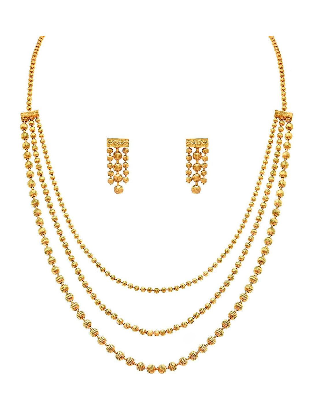 YouBella Gold Plated Necklace With Earrings Set For Women
