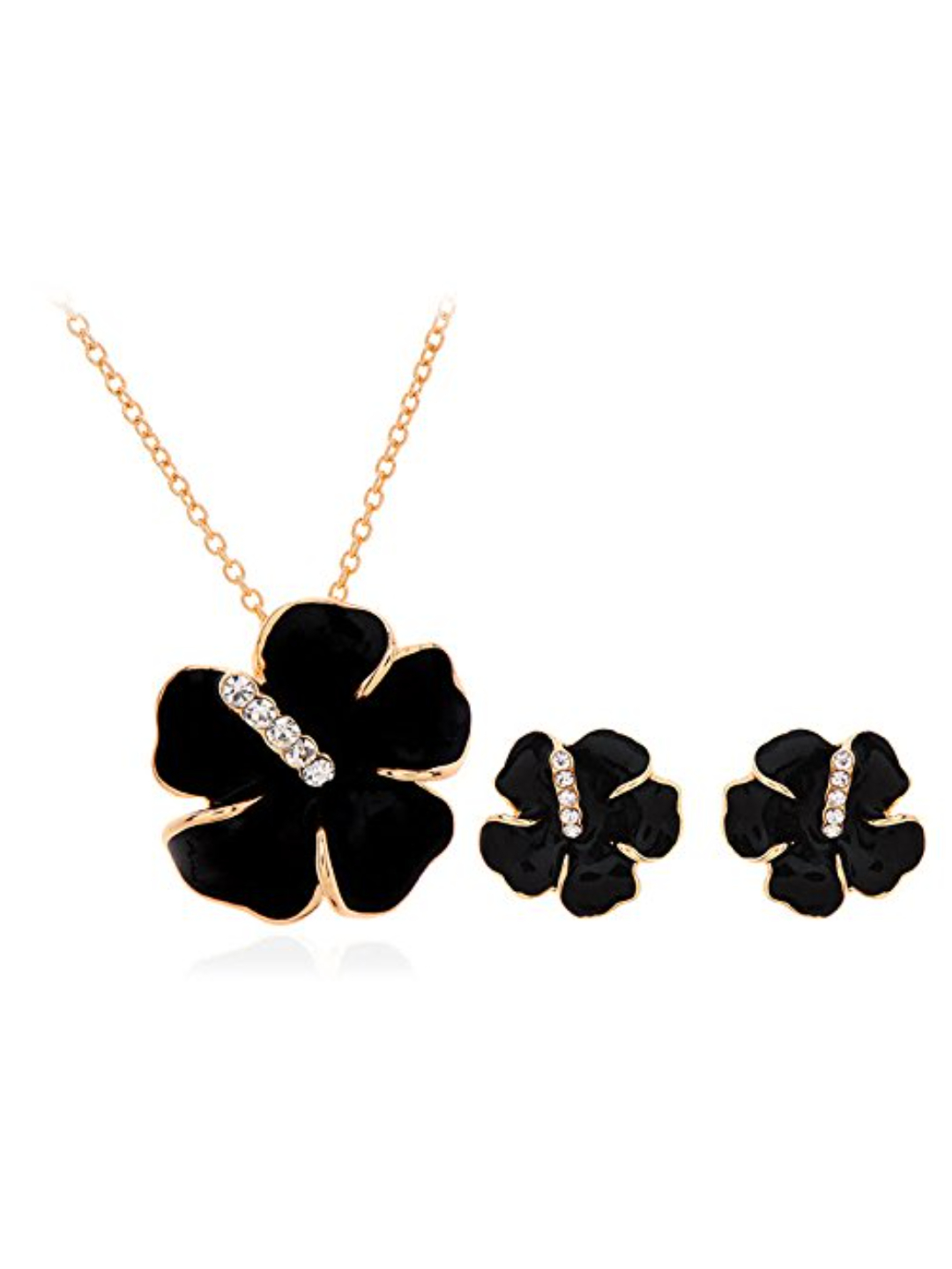 Valentine Gifts : YouBella Jewellery Valentine Collection Gold Plated Crystal Floral Pendant Necklace Jewellery for Women and Girls