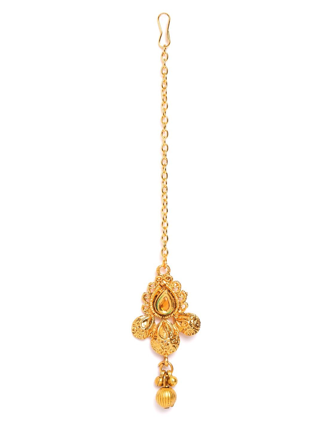YouBella Gold-Plated Stone-Studded Jewellery Set