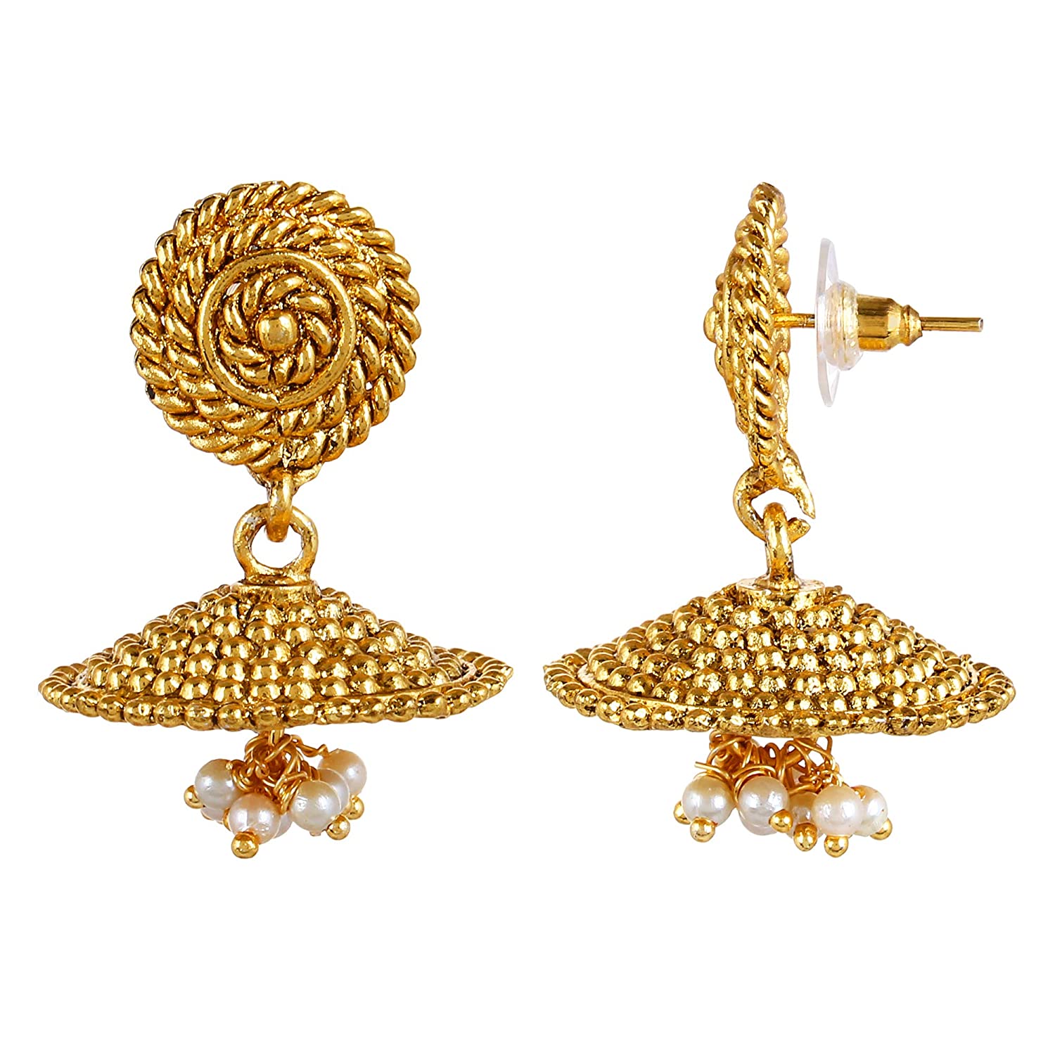 YouBella Jewellery Sets for Women Gold Plated Necklace Jewellery Set with Earrings for Girls/Women (Spiral)