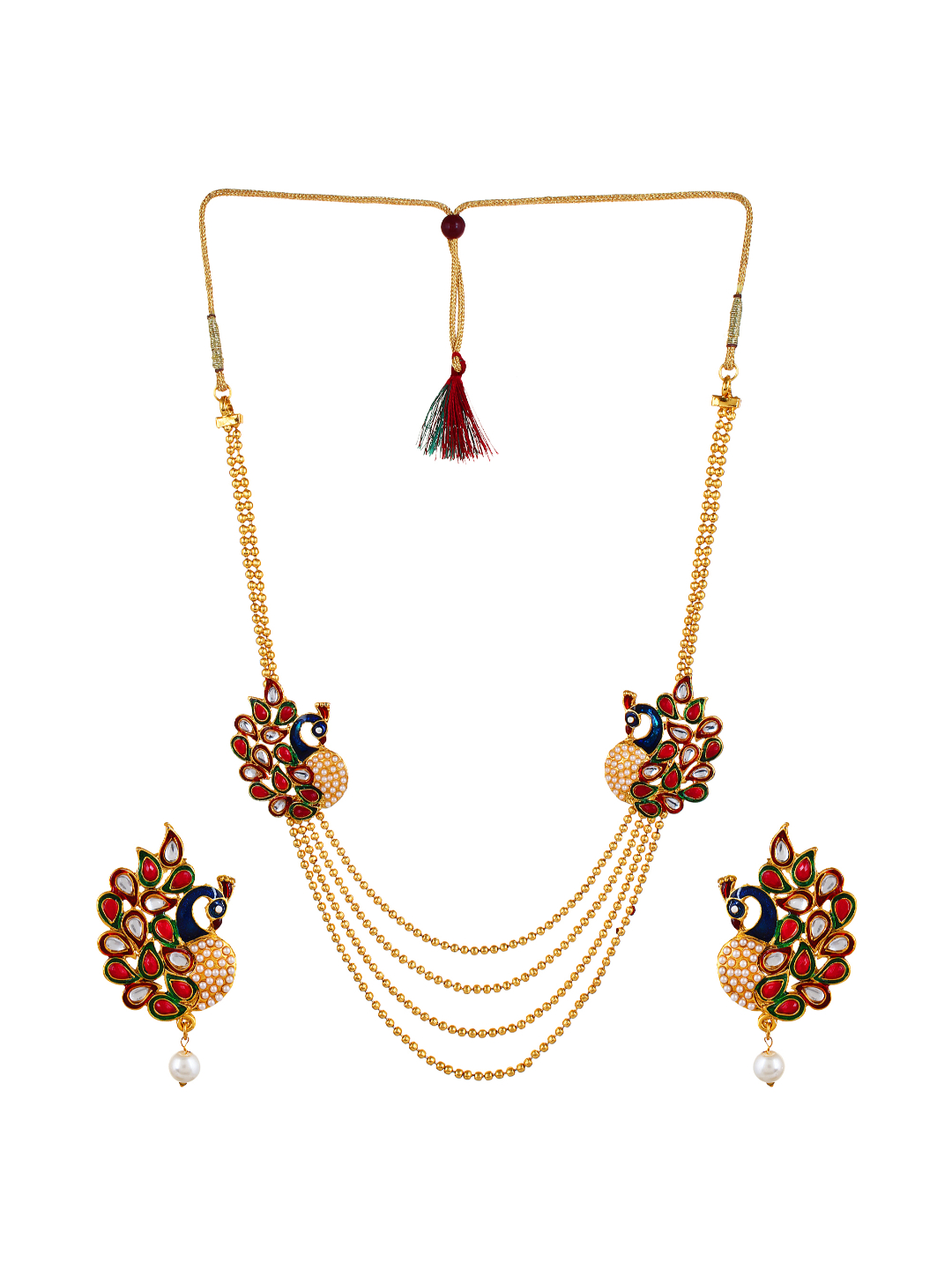 YouBella Jewellery Gold Plated Combo of Two Traditional Necklace Set for Women Jewellery Set with Earrings for Girls/Women