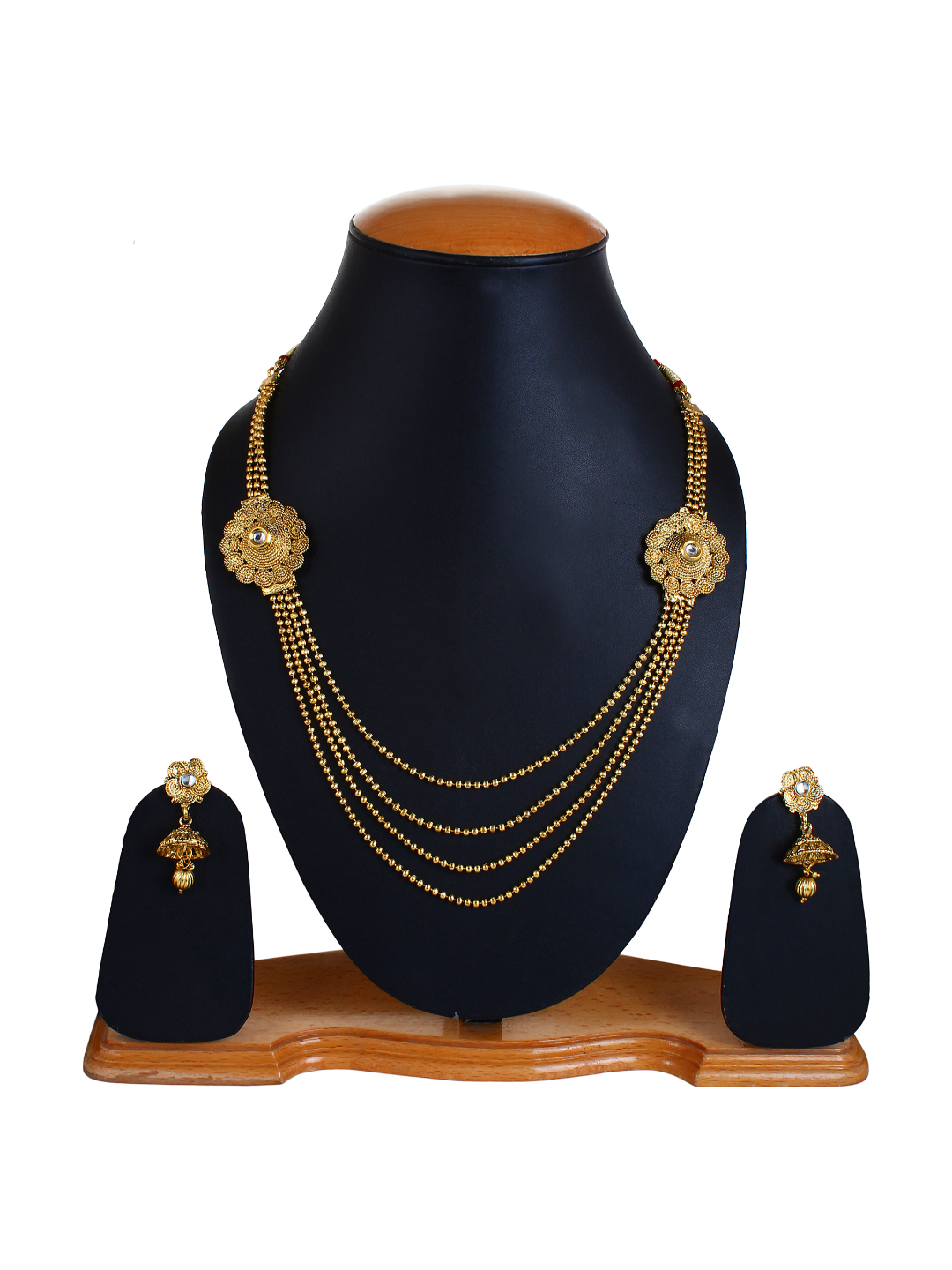 YouBella Jewellery Gold Plated Combo of Two Traditional Necklace Set for Women Jewellery Set with Earrings for Girls/Women