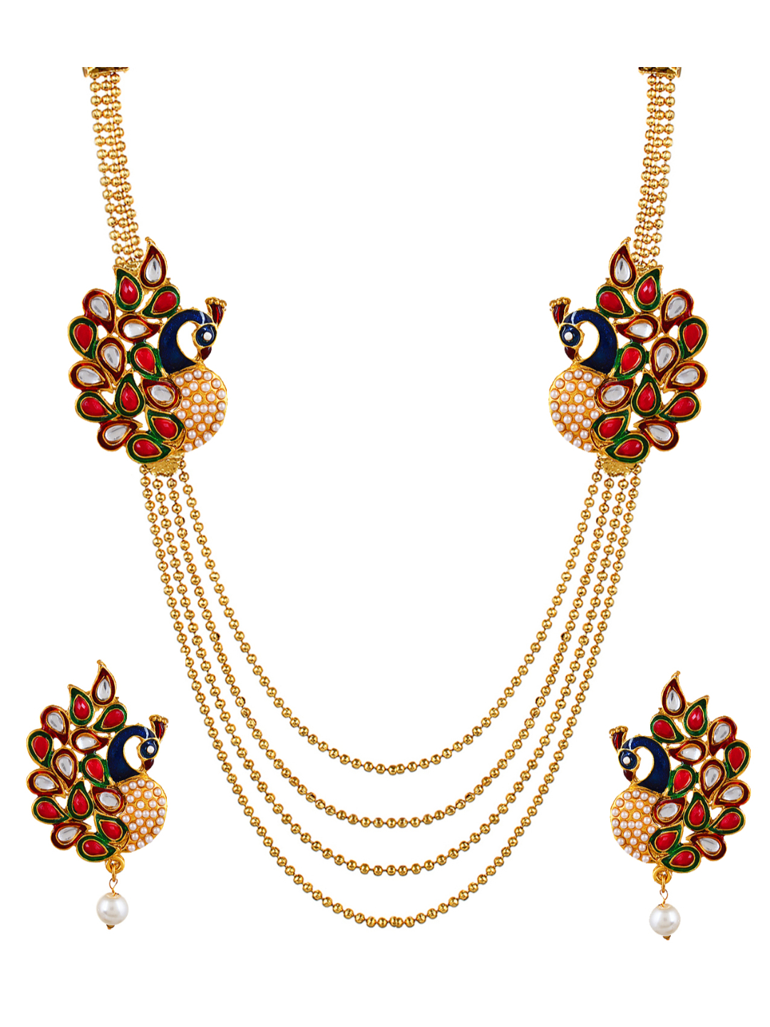 YouBella Jewellery Gold Plated Combo of Two Traditional Necklace Set for Women Jewellery Set with Earrings for Girls/Women