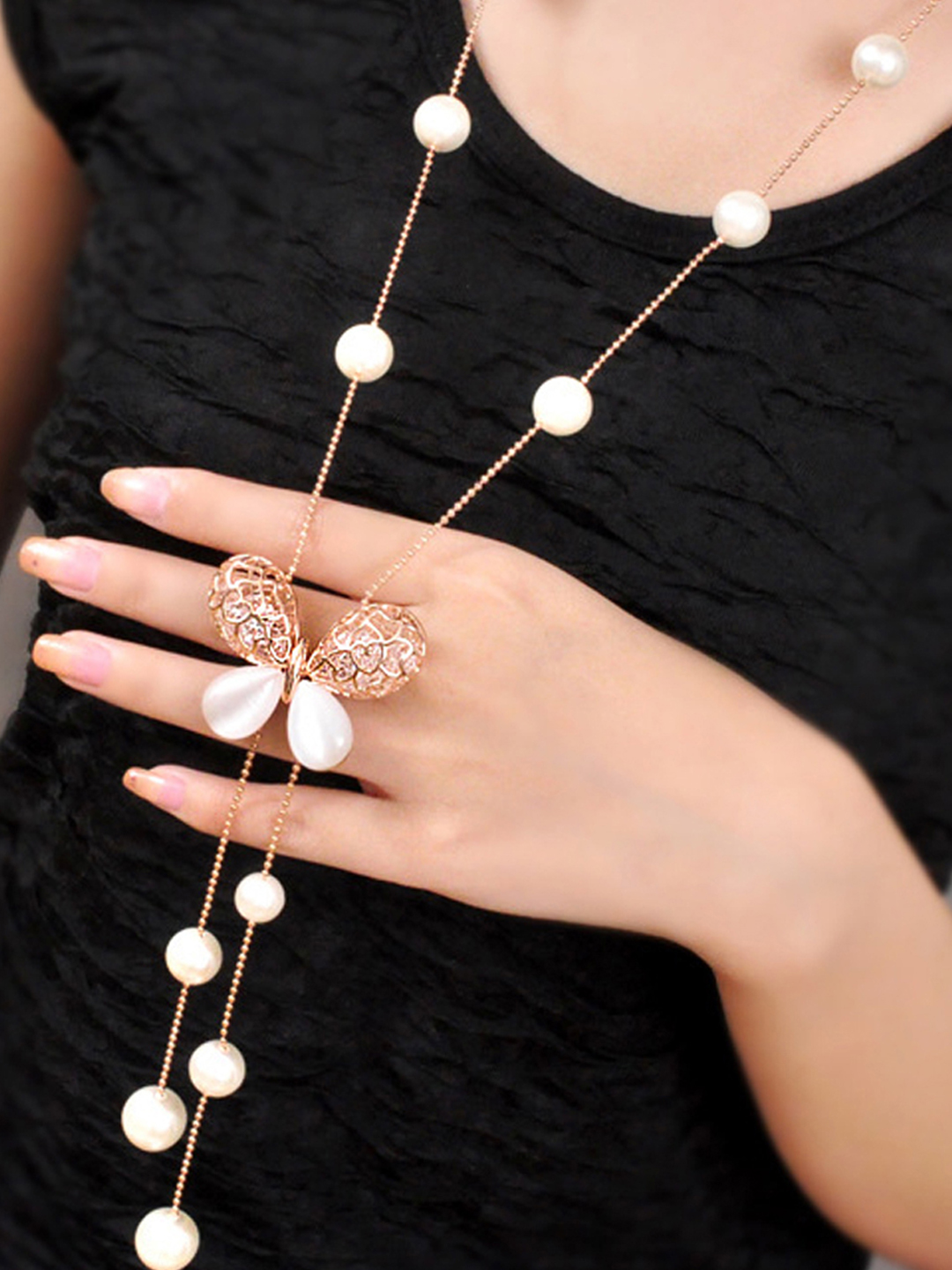 YouBella Fashion Jewellery Stylish Pendants for Girls with Long Chain Pendent Party Western Wear Necklace For Women & Girls