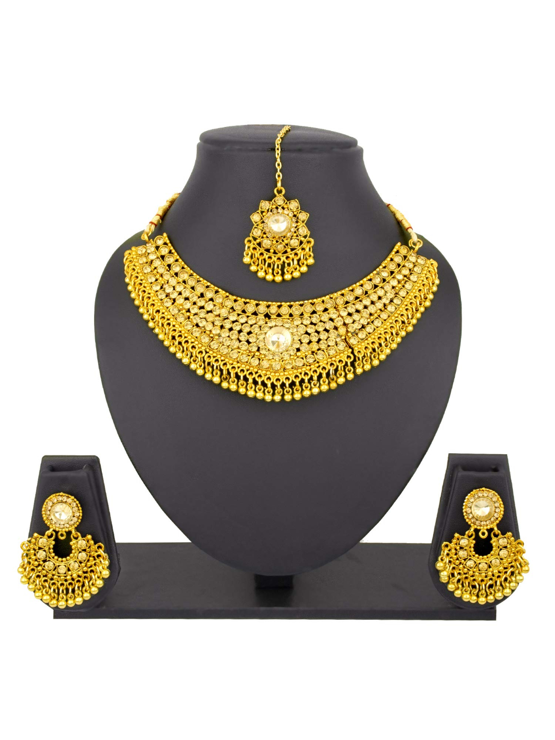 Youbella Gold Plated Necklace Jewellery Set With Earrings For Girls/Women (Choker3)