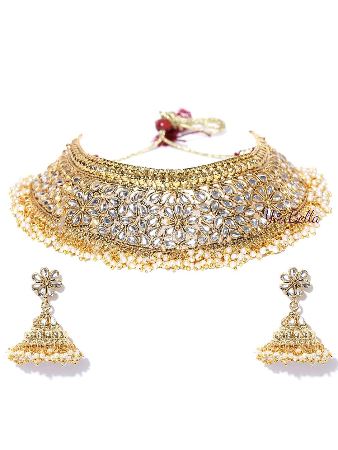 YouBella Gold Plated Jewellery Set For Women