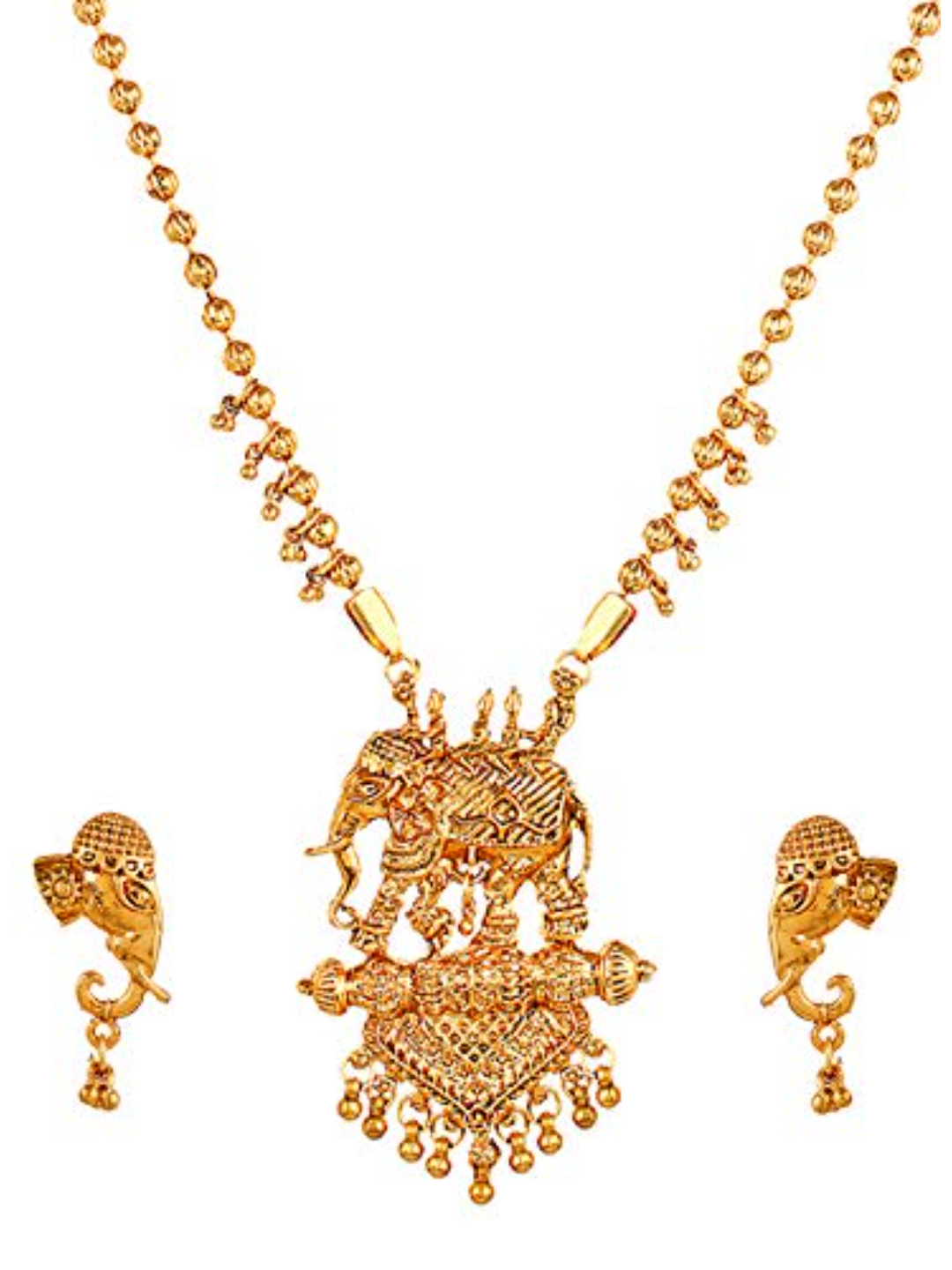 YouBella Fashion Jewellery Gold Plated Bahubali Traditional Necklace Jewellery Set with Earrings For Women
