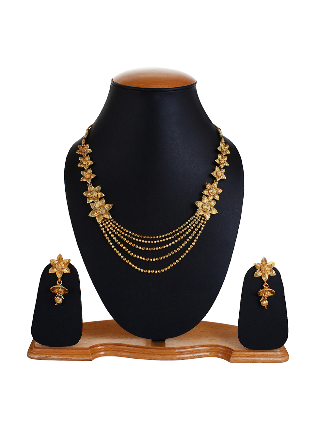 YouBella Jewellery Gold Plated Necklace Jewellery Set with Earrings for Girls/Women