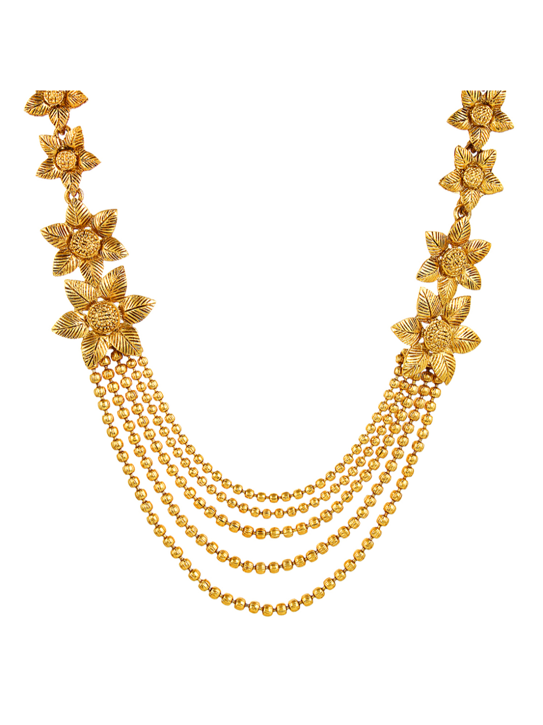 YouBella Jewellery Gold Plated Necklace Jewellery Set with Earrings for Girls/Women