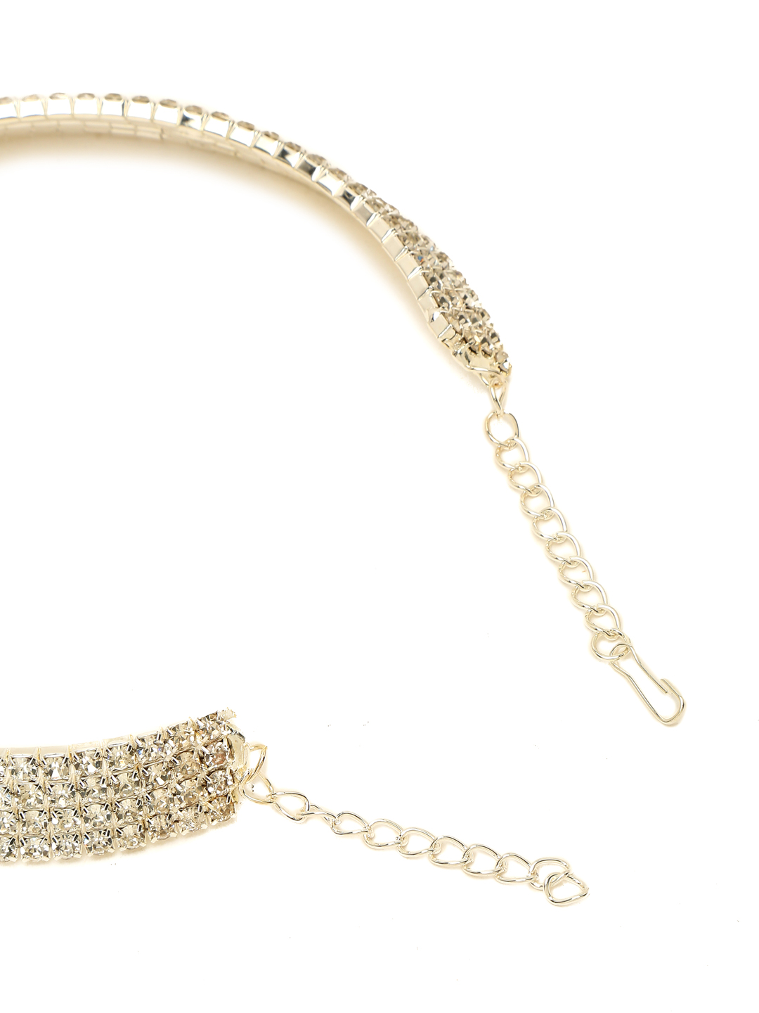 YouBella Stylish Latest Traditional Jewellery Silver Plated Choker Necklace for Women (White)(YBNK_5502)