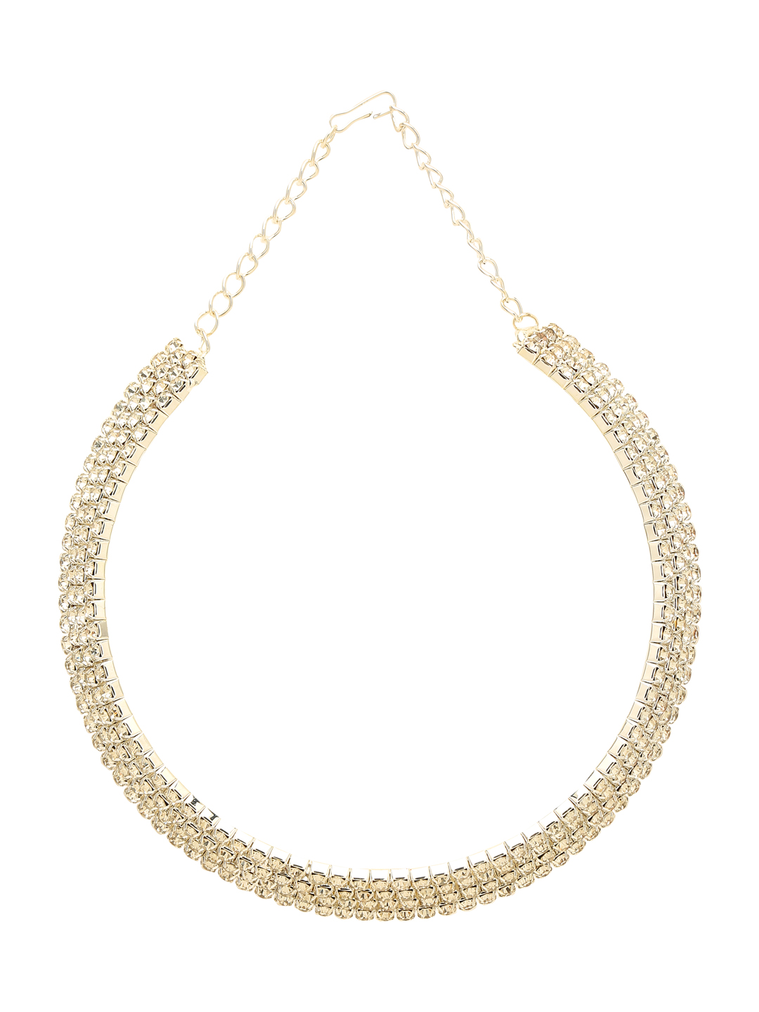 YouBella Stylish Latest Traditional Jewellery Silver Plated Choker Necklace for Women (White)(YBNK_5502)