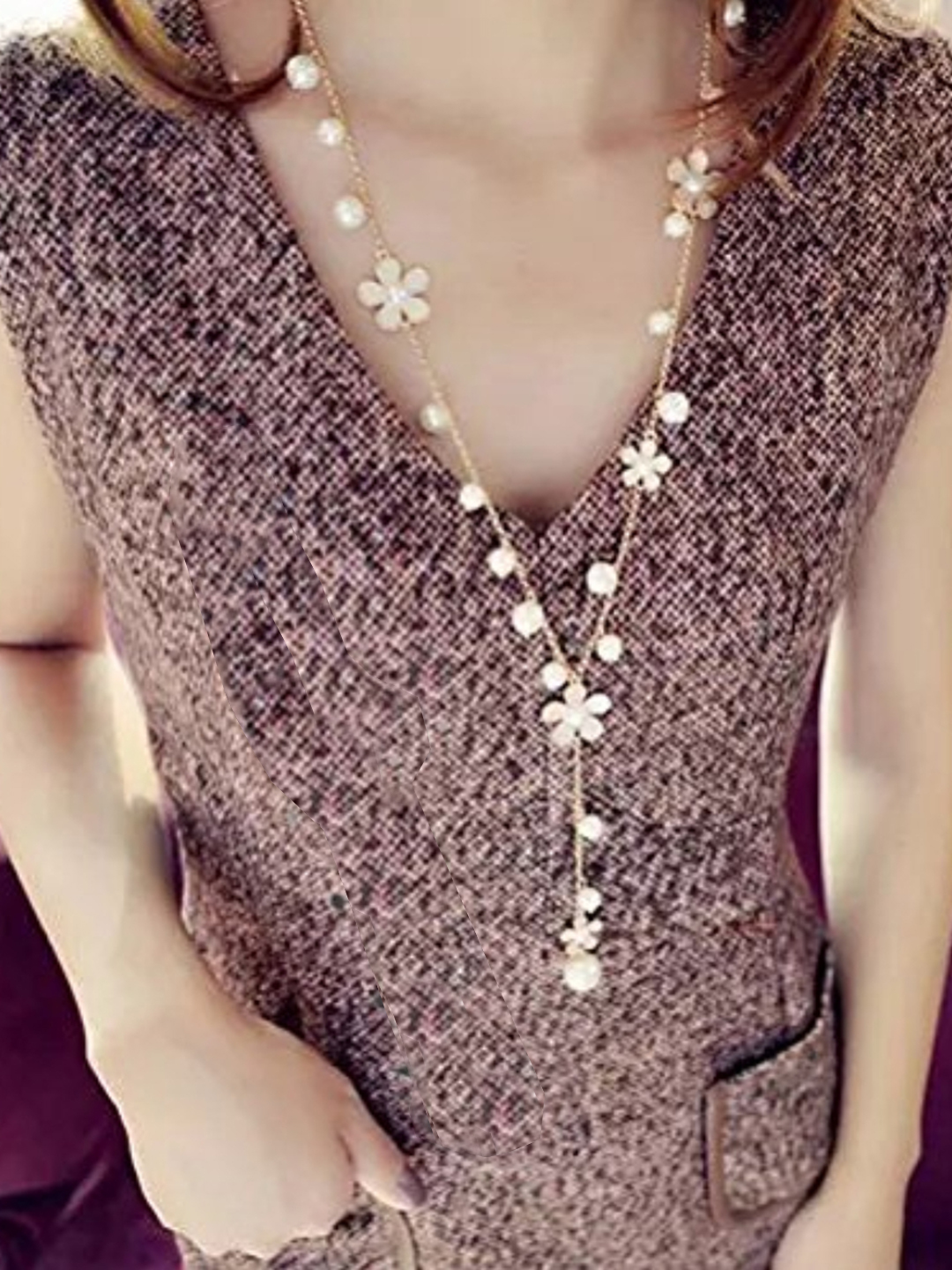 YouBella Fashion Jewellery Stylish Pendants for Girls with Long Chain Pendent Party Necklace for Women & Girls