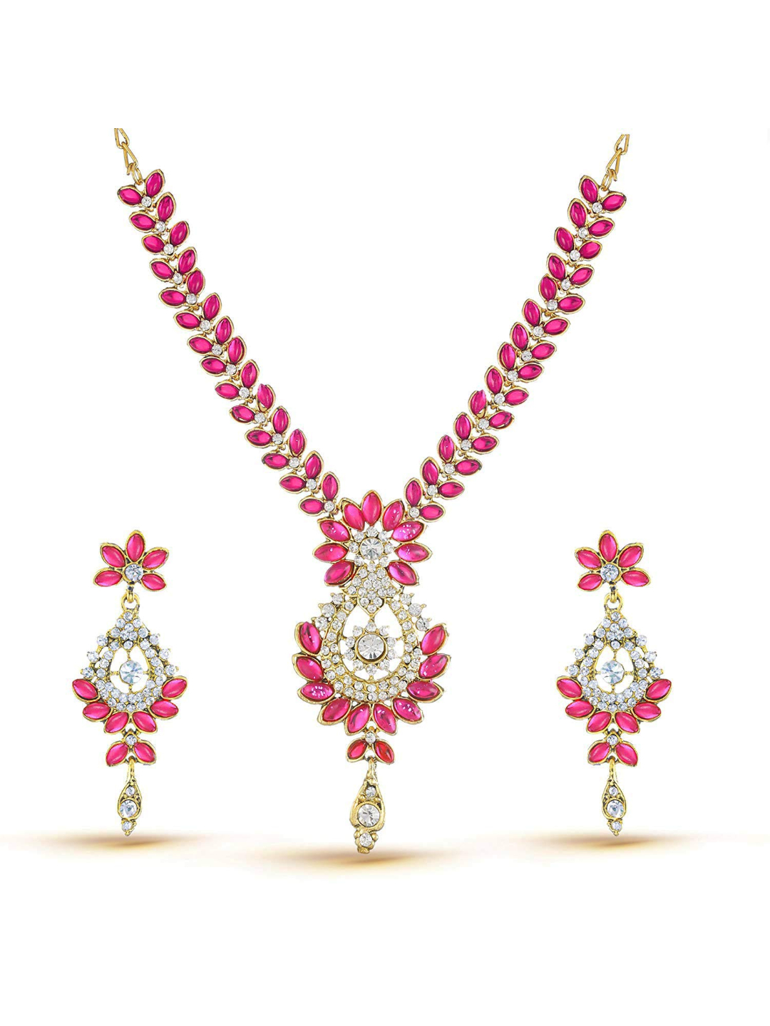 YouBella Jewellery Sets for Women Gold Plated Necklace Jewellery Set with Earrings for Girls/Women (Combo)