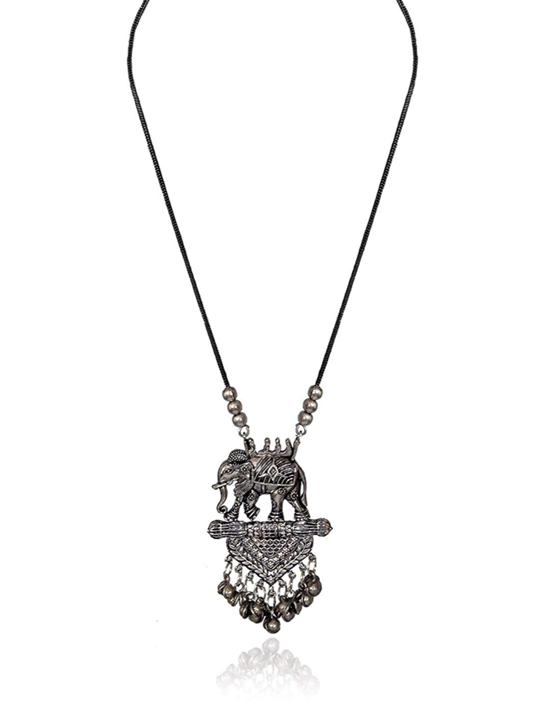 YouBella Jewellery Sets for Women Afghani Boho Bahubali Necklace Jewellery for Girls/Wome (Silver) (Silver)