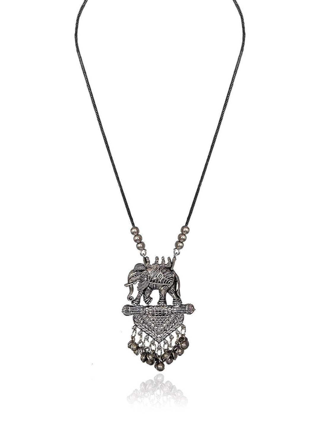 YouBella Jewellery Sets for Women Afghani Boho Bahubali Necklace Jewellery for Girls/Wome (Silver) (Combo)
