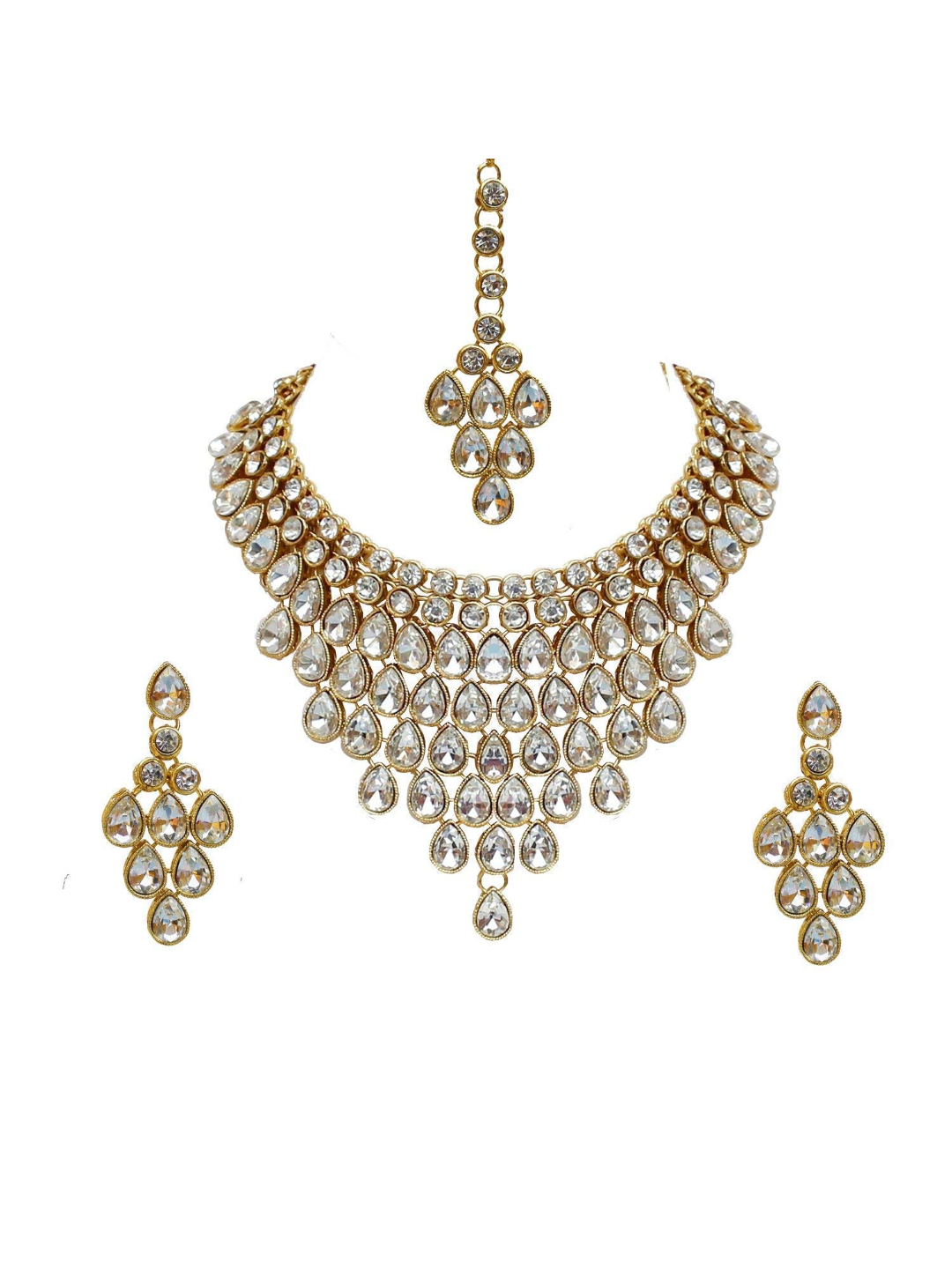 YouBella Jewellery Sets for Women Gold Plated Wedding Bridal Necklace Jewellery Set with Earrings for Girls/Women
