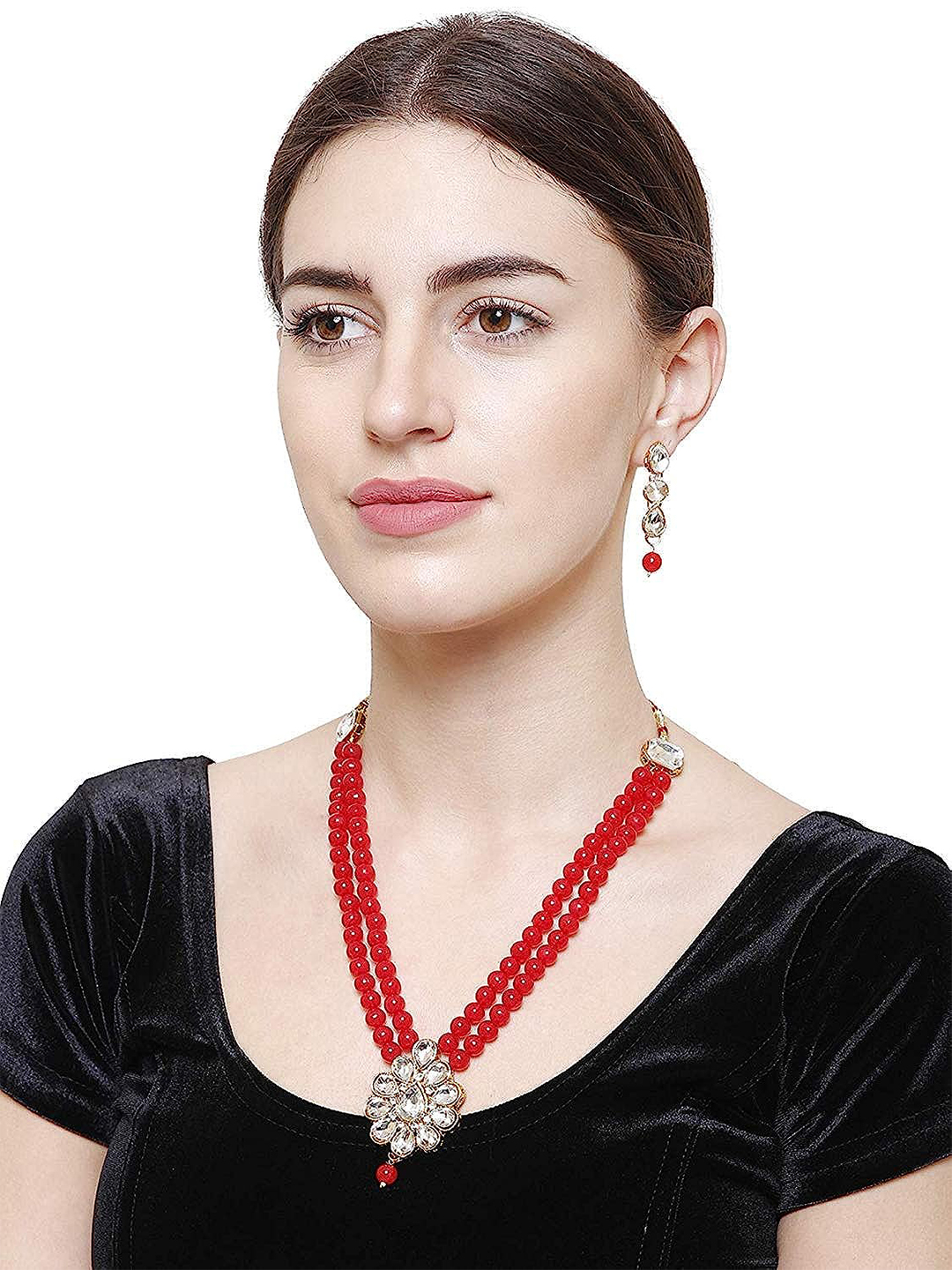 YouBella Jewellery Sets for Women Gold Plated Wedding Bridal Necklace Jewellery Set with Earrings for Girls/Women