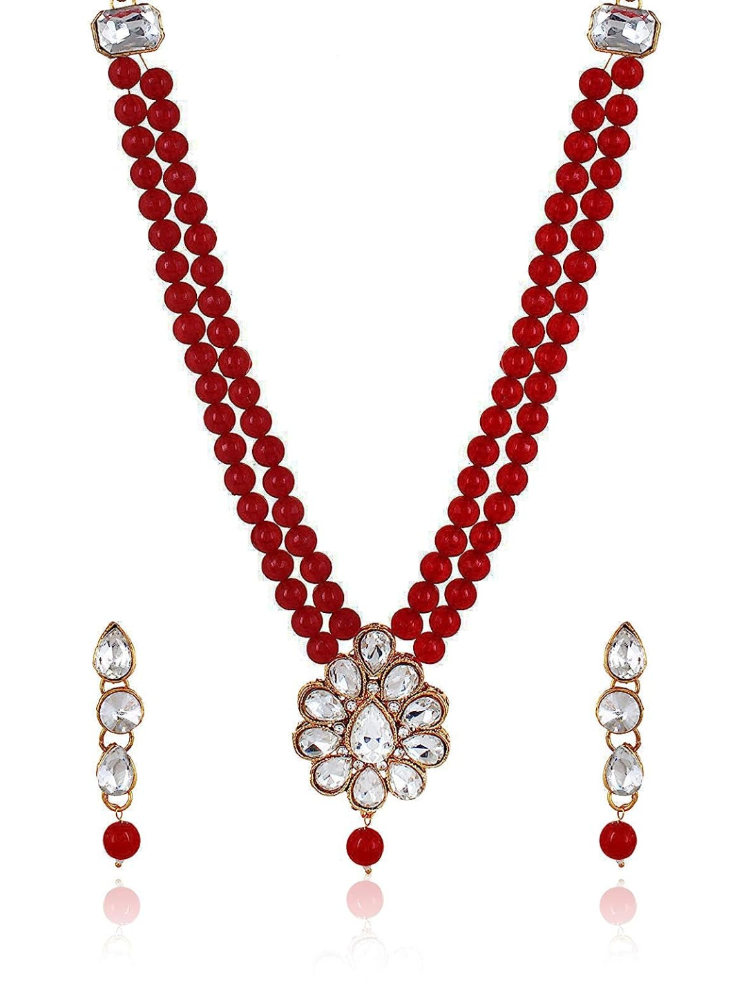 YouBella Jewellery Sets for Women Gold Plated Wedding Bridal Necklace Jewellery Set with Earrings for Girls/Women