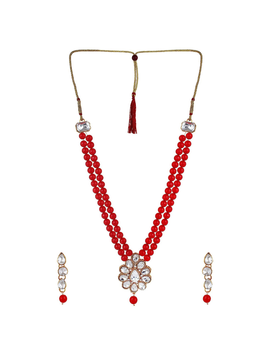 YouBella Jewellery Sets for Women Gold Plated Wedding Bridal Necklace Jewellery Set with Earrings for Girls/Women