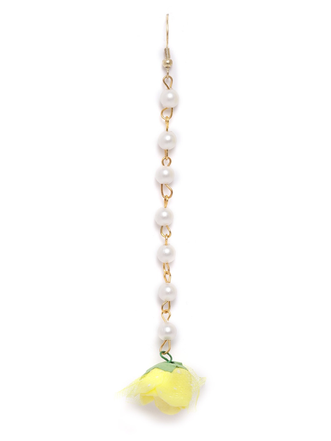 YouBella Stylish Latest Traditional Haldi Jewellery Pearl Jewellery Set for Women (Yellow)(YBNK_5542)