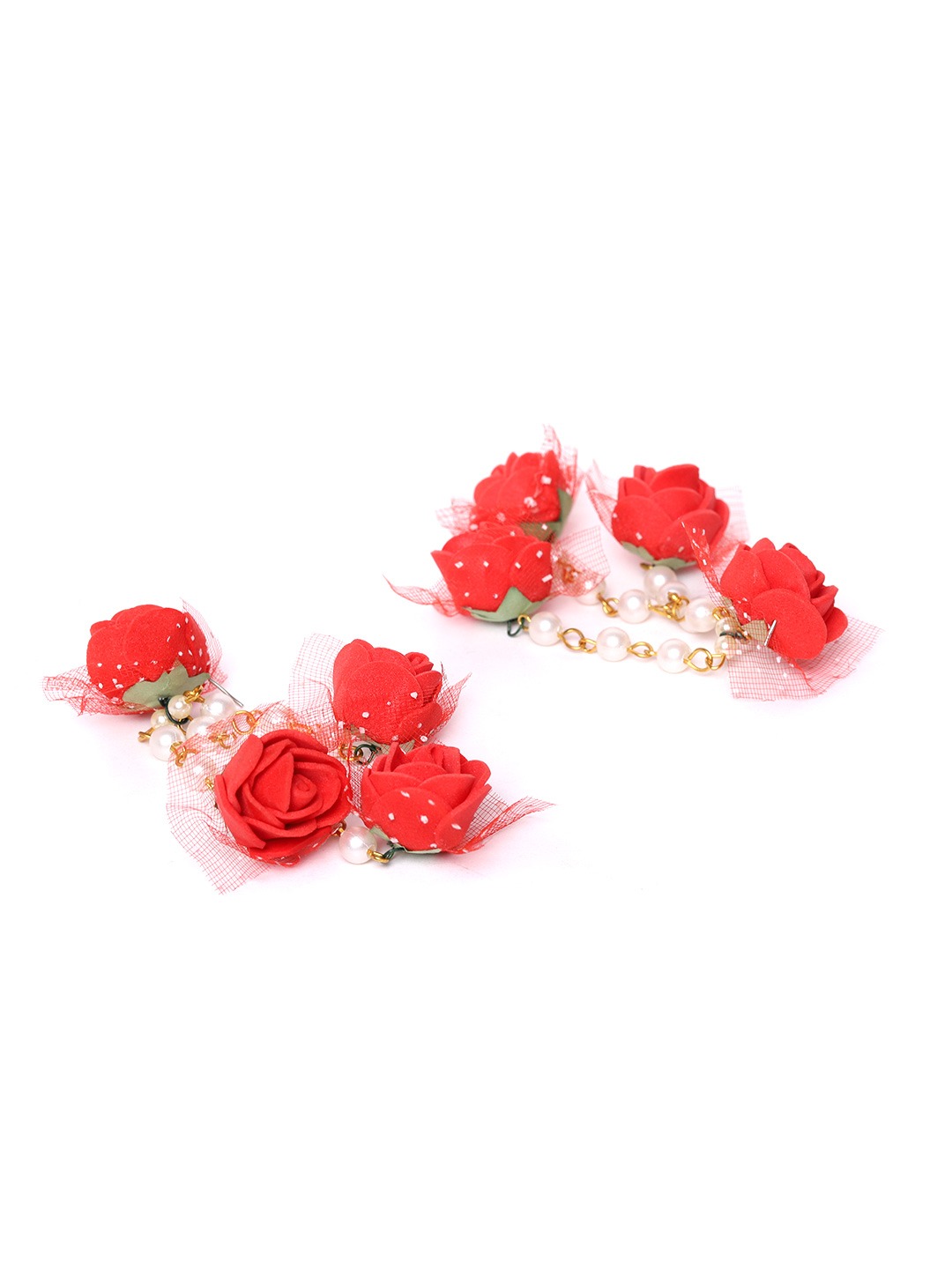 YouBella Stylish Latest Traditional Jewellery  Set for Women (Red)(YBNK_5543)