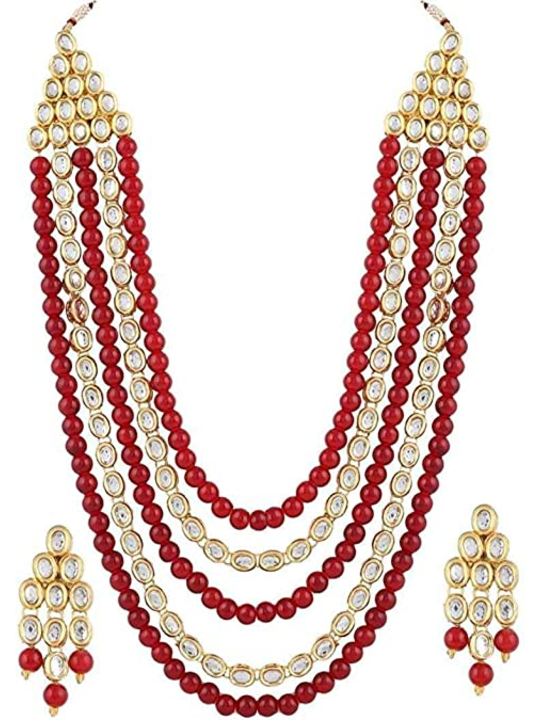 YouBella Jewellery Sets for Women Gold Plated Wedding Bridal Necklace Jewellery Set with Earrings for Girls/Women