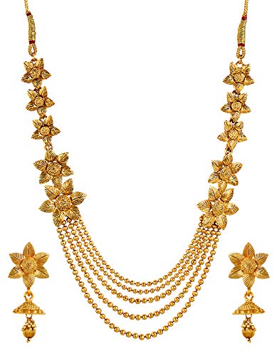 YouBella Stylish Traditional Jewellery Gold Plated Jewellery Set for Women (YBNK_5552)