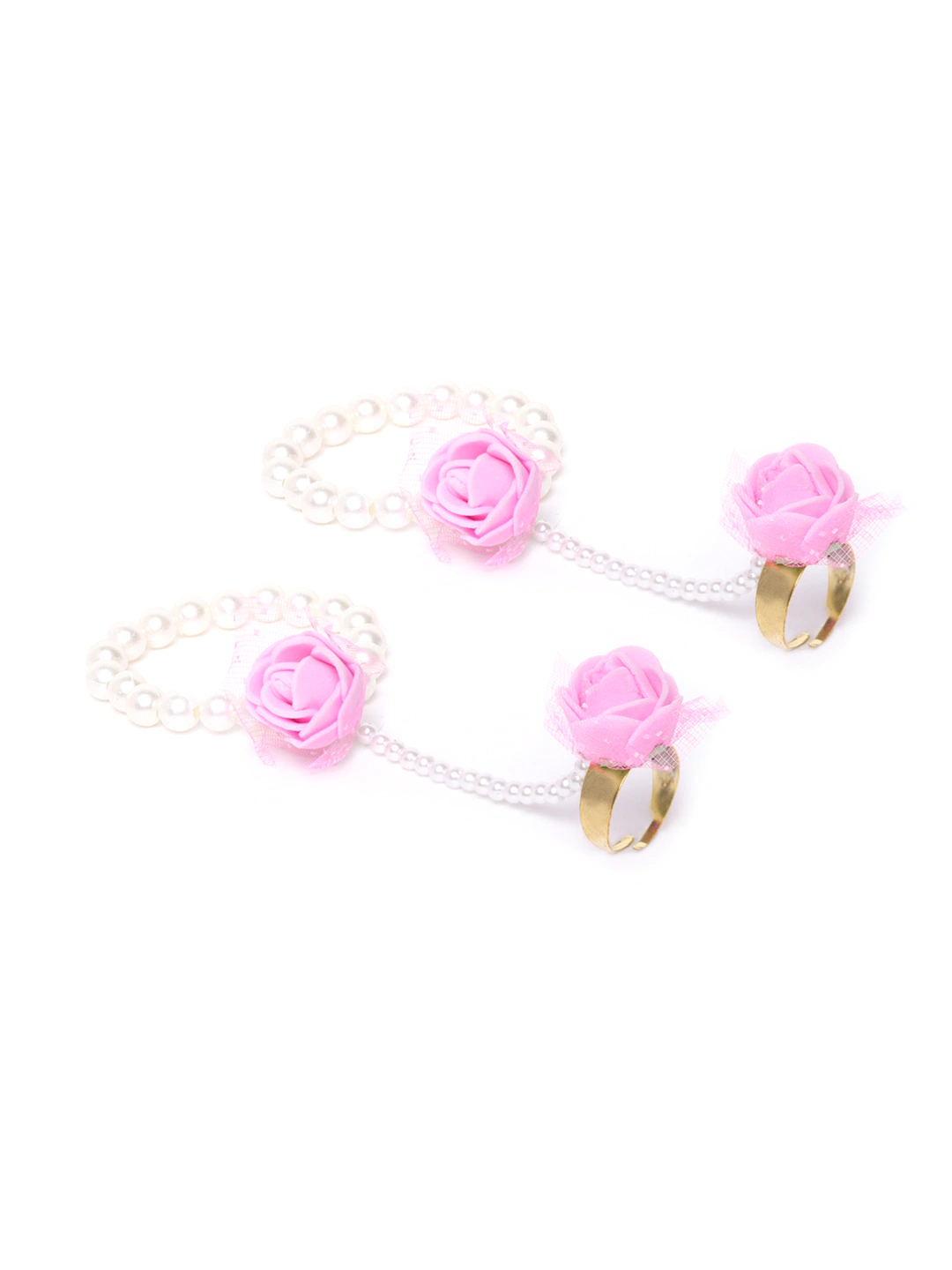 YouBella Latest Design Stylish Party Wear Traditional Floral Jewellery For Haldi/mehendi  Jewellery Set for Women (Pink) (YBNK_5555)