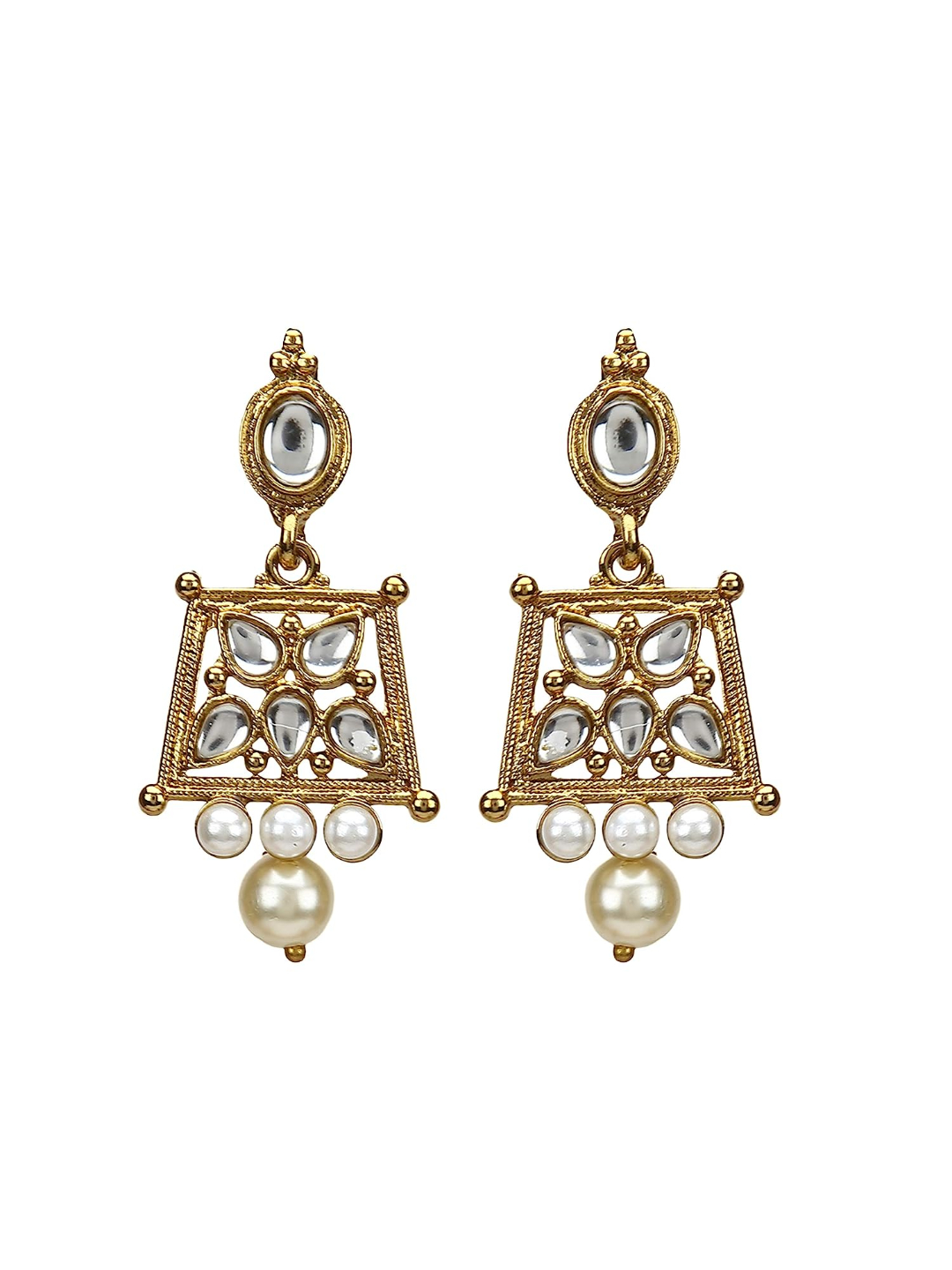 YouBella Stylish Traditional Party Wear Jewellery Gold Plated Jewellery Set for Women (Golden) (YBNK_5562)