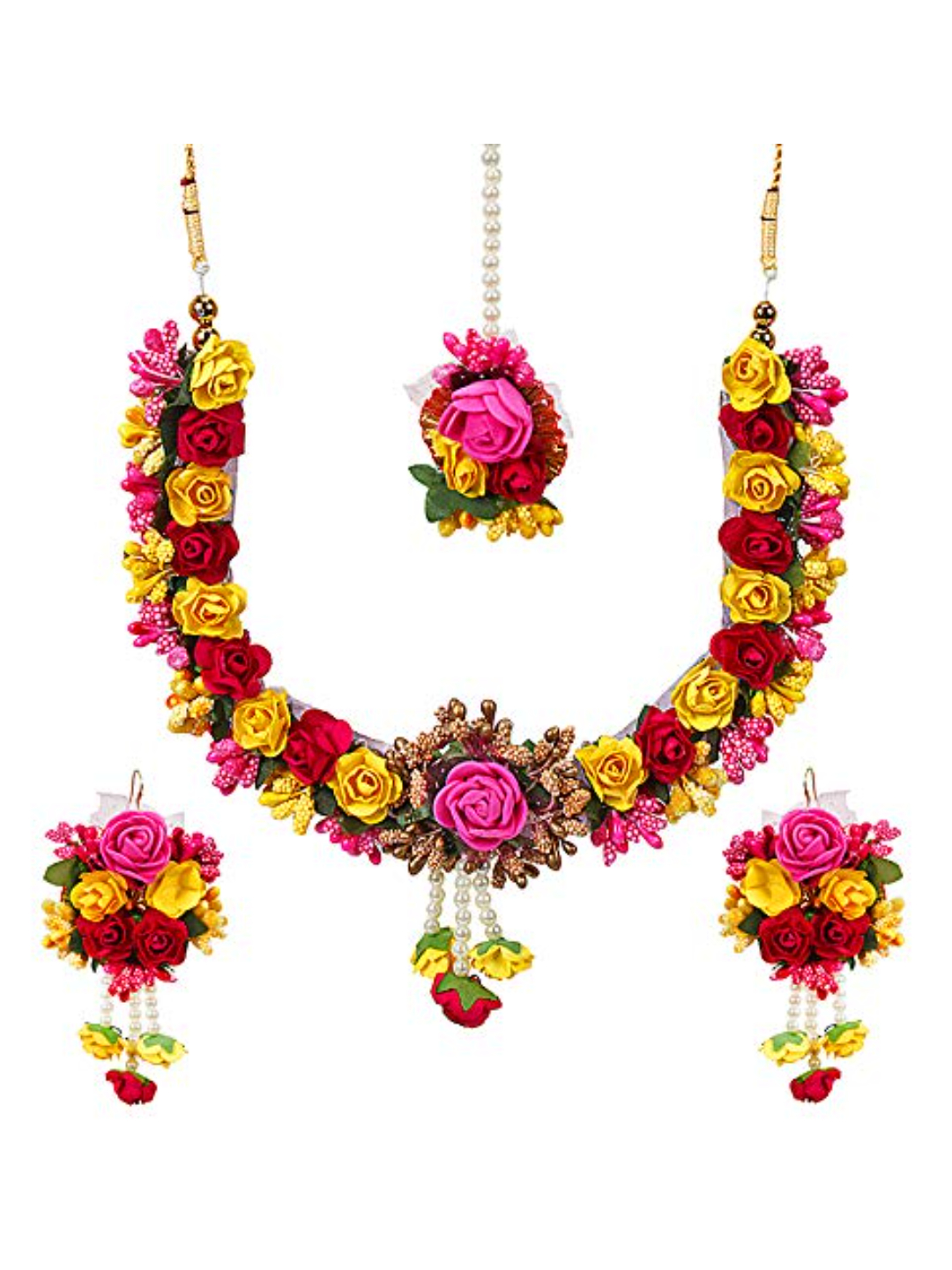 YouBella Stylish Traditional Party Wear Jewellery  Jewellery Set for Women (Multi-colour) (YBNK_5579)