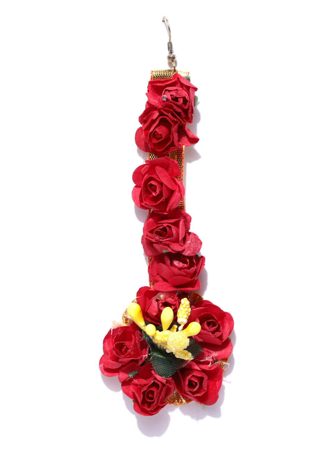 YouBella Women Yellow  Off-White Beaded Floral Jewellery Set