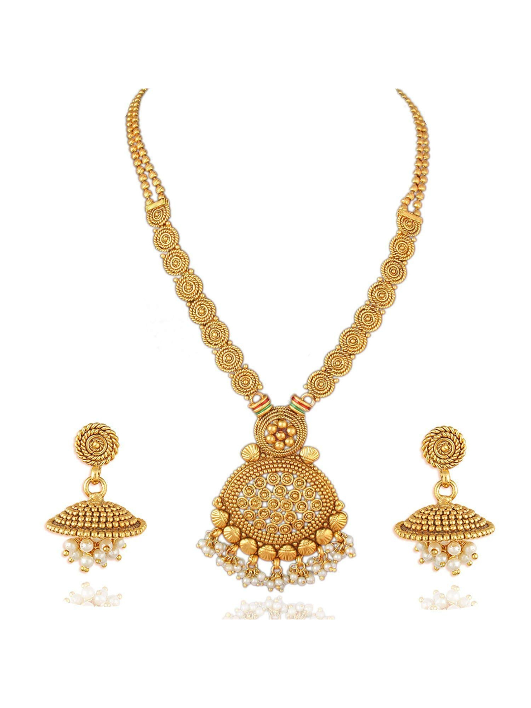 YouBella Women Stylish Latest Design Traditional Jewellery Combo Gold Plated Jewellery Set for Women (Multi-colour) (YBNK_5633)