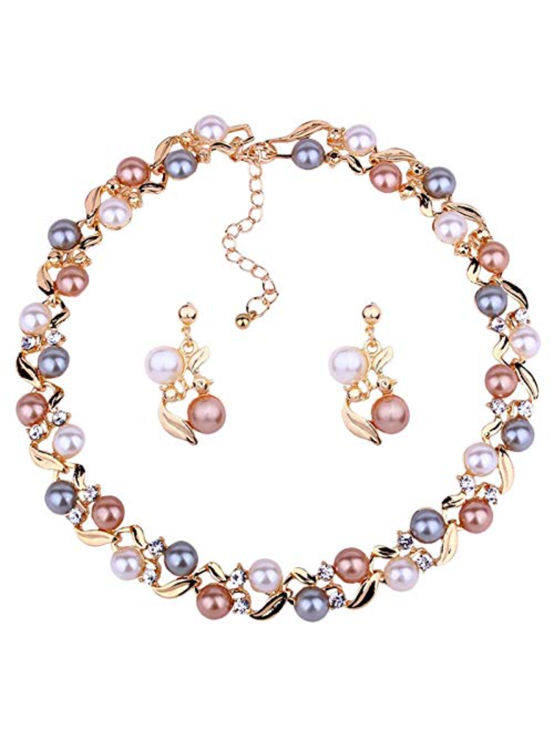 YouBella Stylish Latest Design Necklace Set  Jewellery Set for Women (Multi-colour) (YBNK_5659)