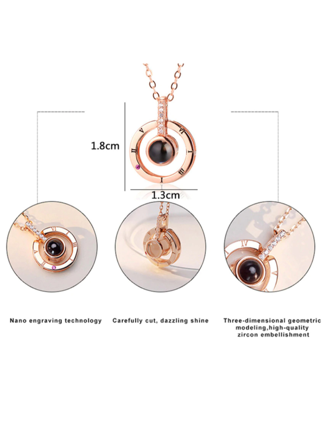 YouBella 18k Rose Gold Plated I Love You in 100 Languages Necklace Jewellery for Women and Girls