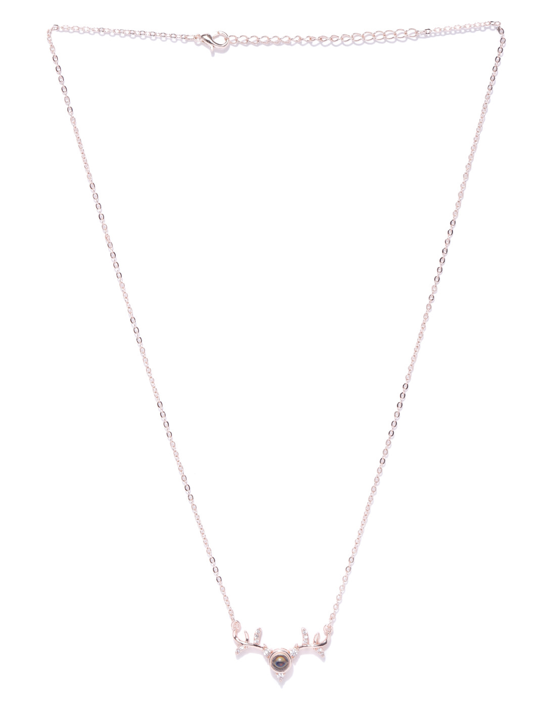 YouBella Women Rose Gold-Plated Stone Studded Minimal Necklace