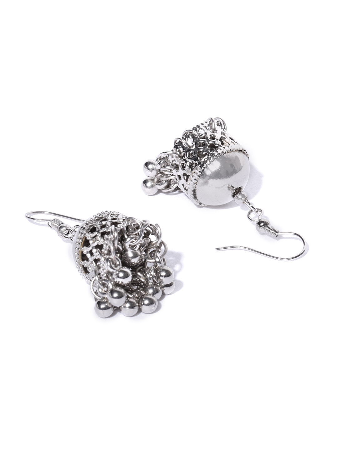 YouBella Women Oxidised Silver-Plated Temple Jewellery Set