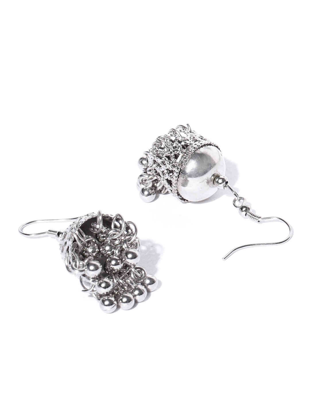 YouBella Women Oxidised Blue Silver-Plated Enamelled Jewellery Set