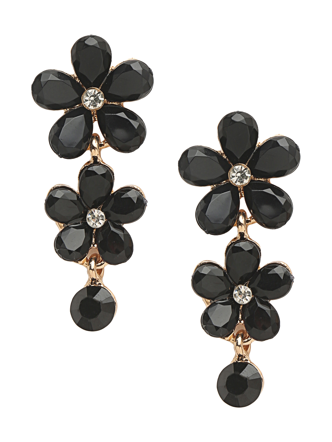 YouBella Jewellery Sets for Women Crystal Necklace Jewellery Set with Earrings for Girls/Women (Black)