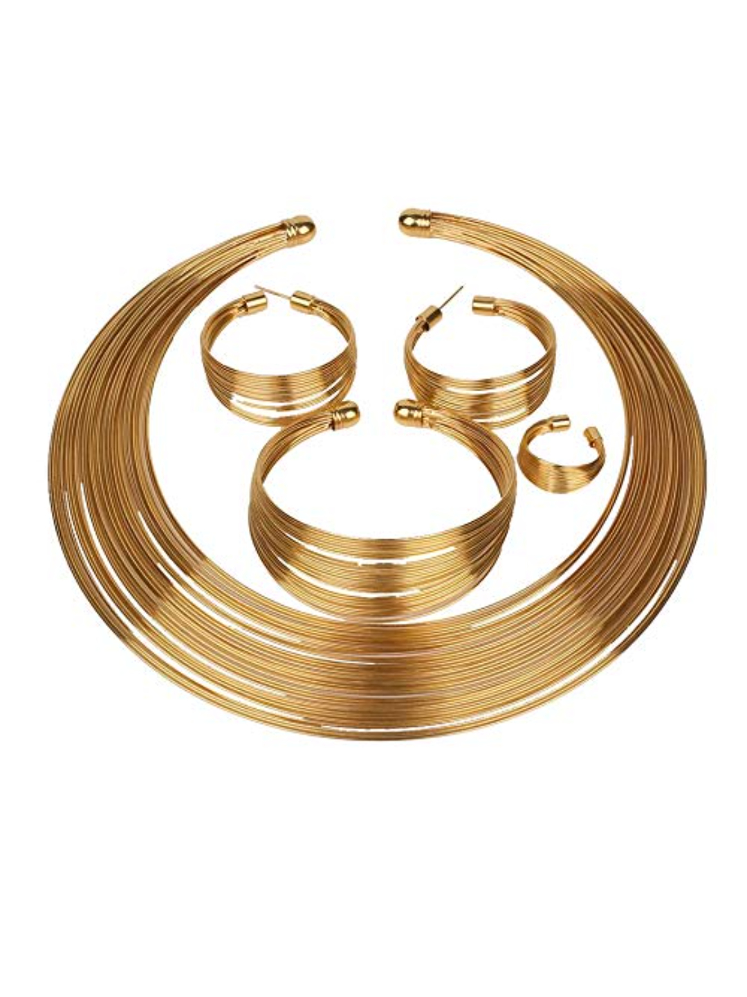 YouBella Women FashionsGold-Plated Chokar Necklace With Bracelet and Eaarrings or Ring combo Jewellery Set