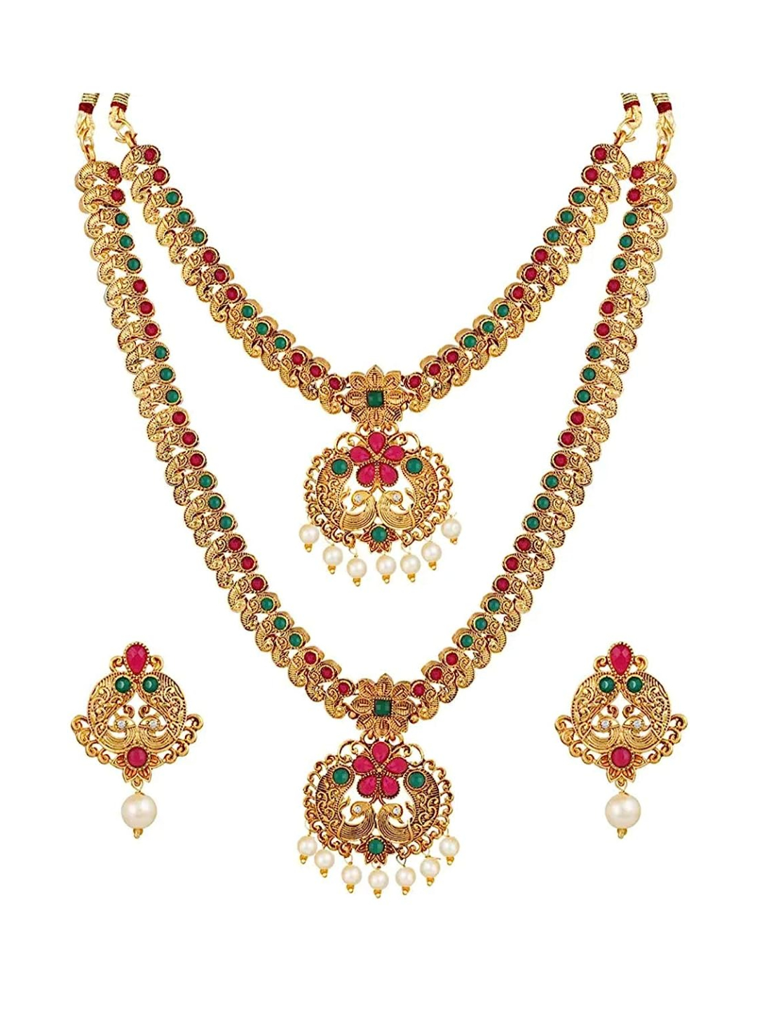 YouBella Jewellery Sets for Women Latest Design Necklace Jewellery set with Earrings For Girls/Women