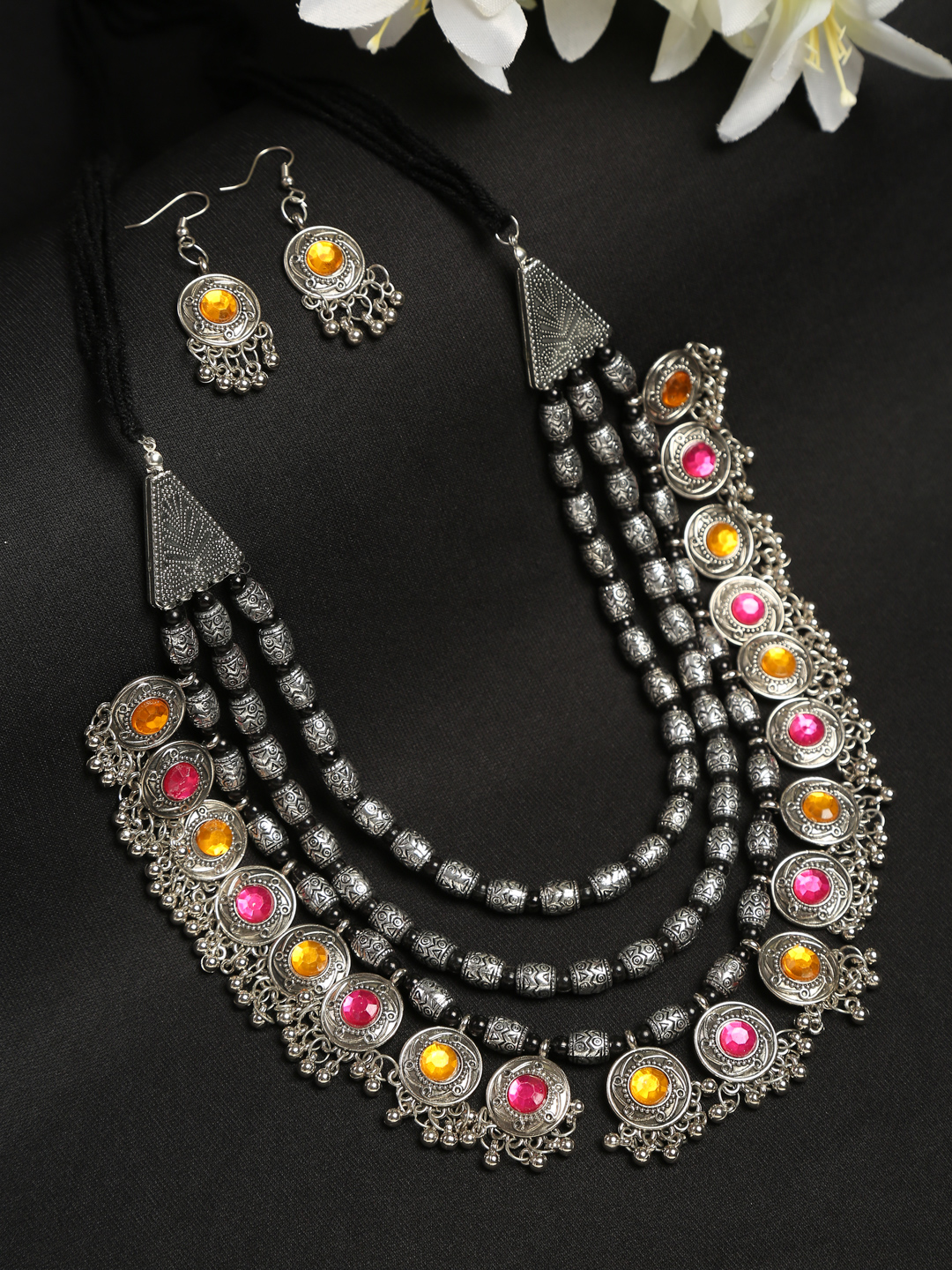 YouBella Afghani Tribal Latest Design Jewellery  Jewellery Set for Women (Multi-colour) (YBNK_5779)