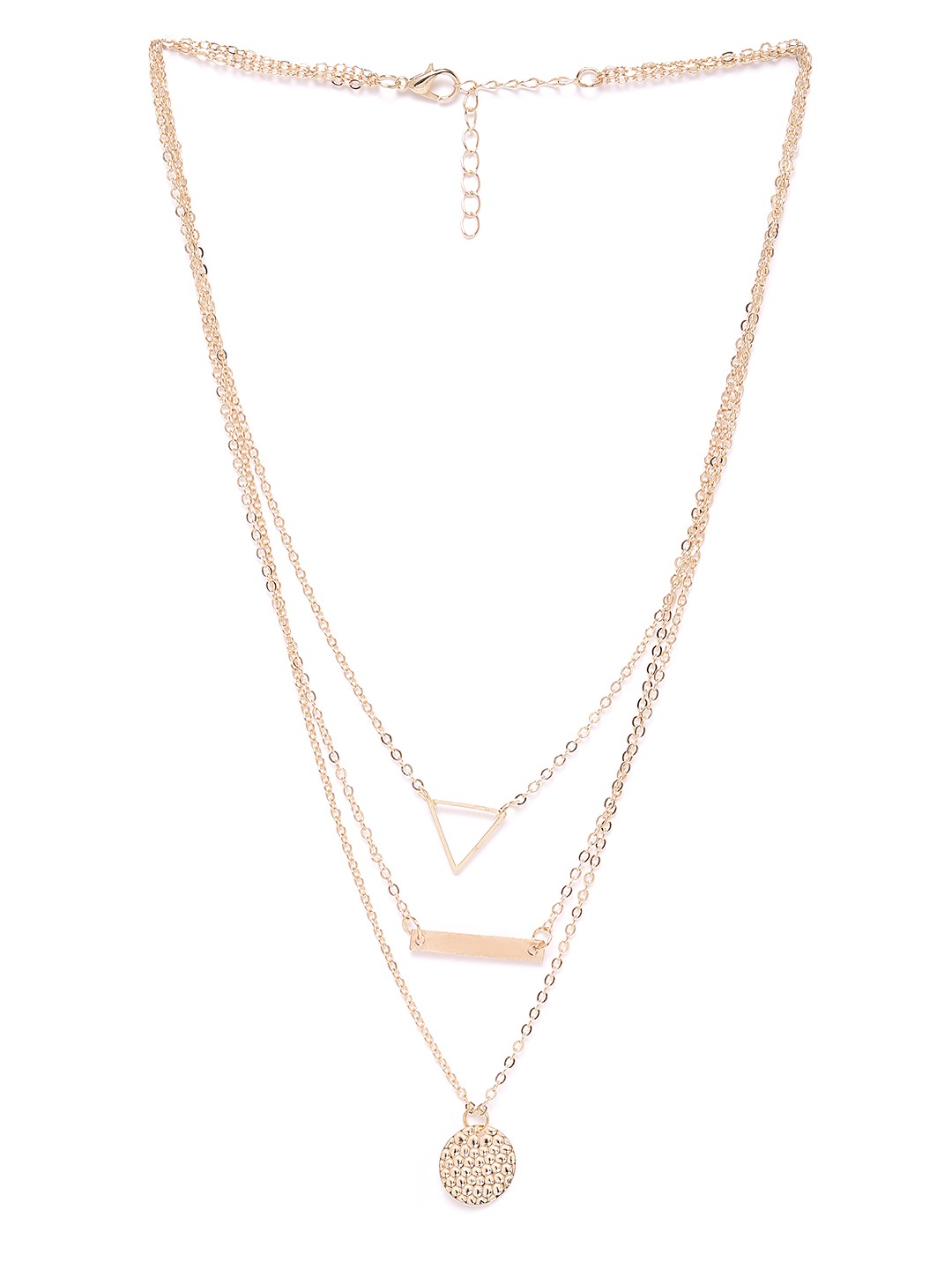 YouBella Stylish Trendy Multi Layer Jewellery Gold Plated Multi Strand Necklace for Women (YBNK_5785, Golden)