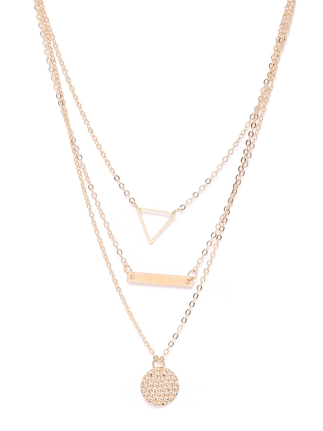 YouBella Stylish Trendy Multi Layer Jewellery Gold Plated Multi Strand Necklace for Women (YBNK_5785, Golden)