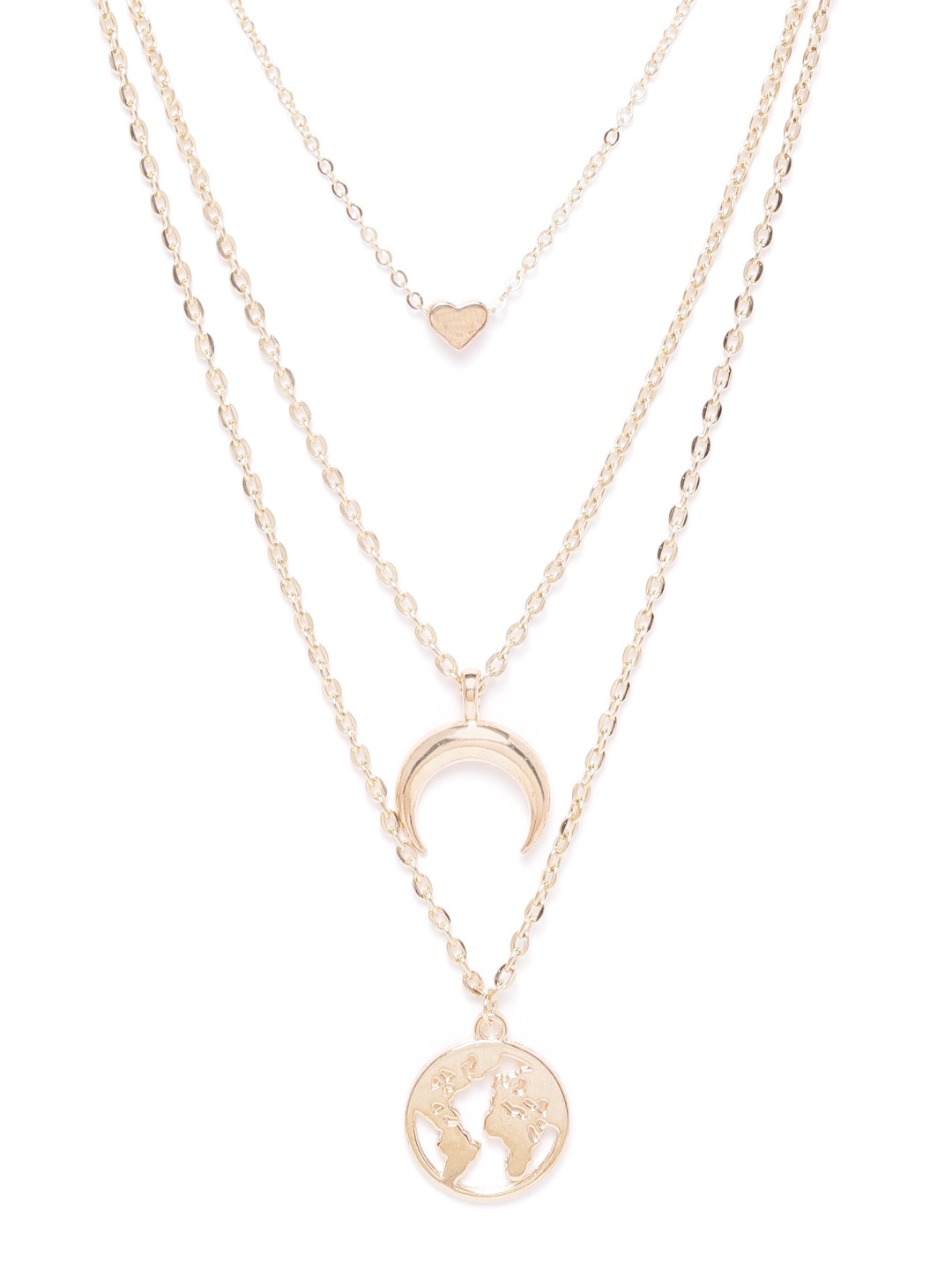 YouBella Jewellery Stylish ALLOY Gold Plated Pendant Necklace for Women (Gold)