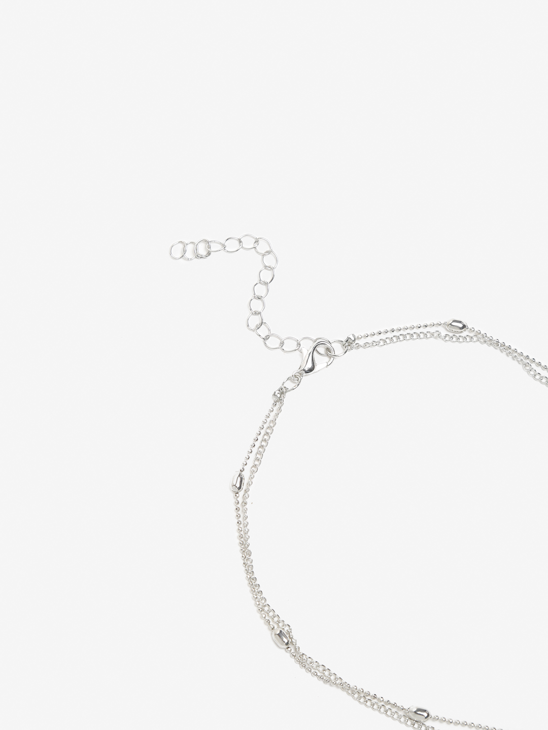 YouBella Stylish Trendy Multi Layer Jewellery Silver Plated Multi Strand Necklace for Women
