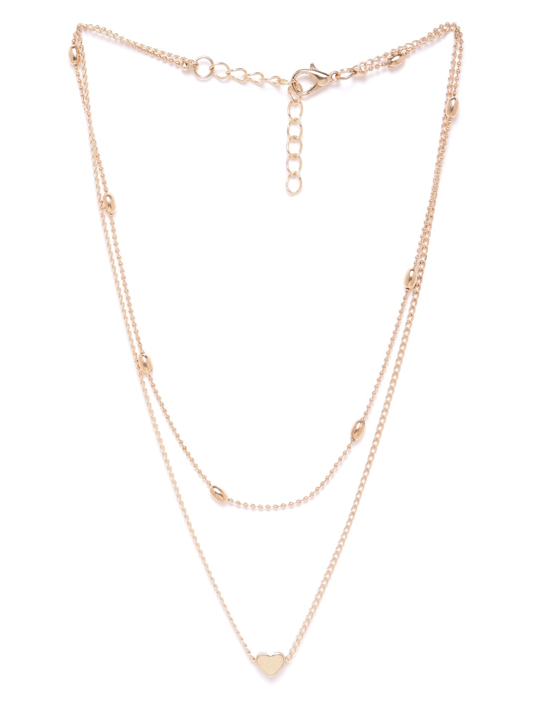 YouBella Stylish Latest Design Trendy Multi Layer Necklace Jewellery Gold Plated Multi Strand for Women (Golden) (YBNK_5791)