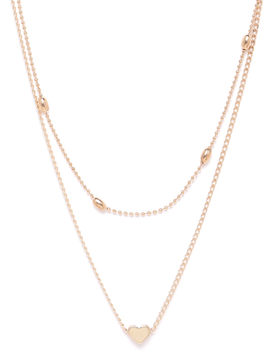 YouBella Stylish Latest Design Trendy Multi Layer Necklace Jewellery Gold Plated Multi Strand for Women (Golden) (YBNK_5791)