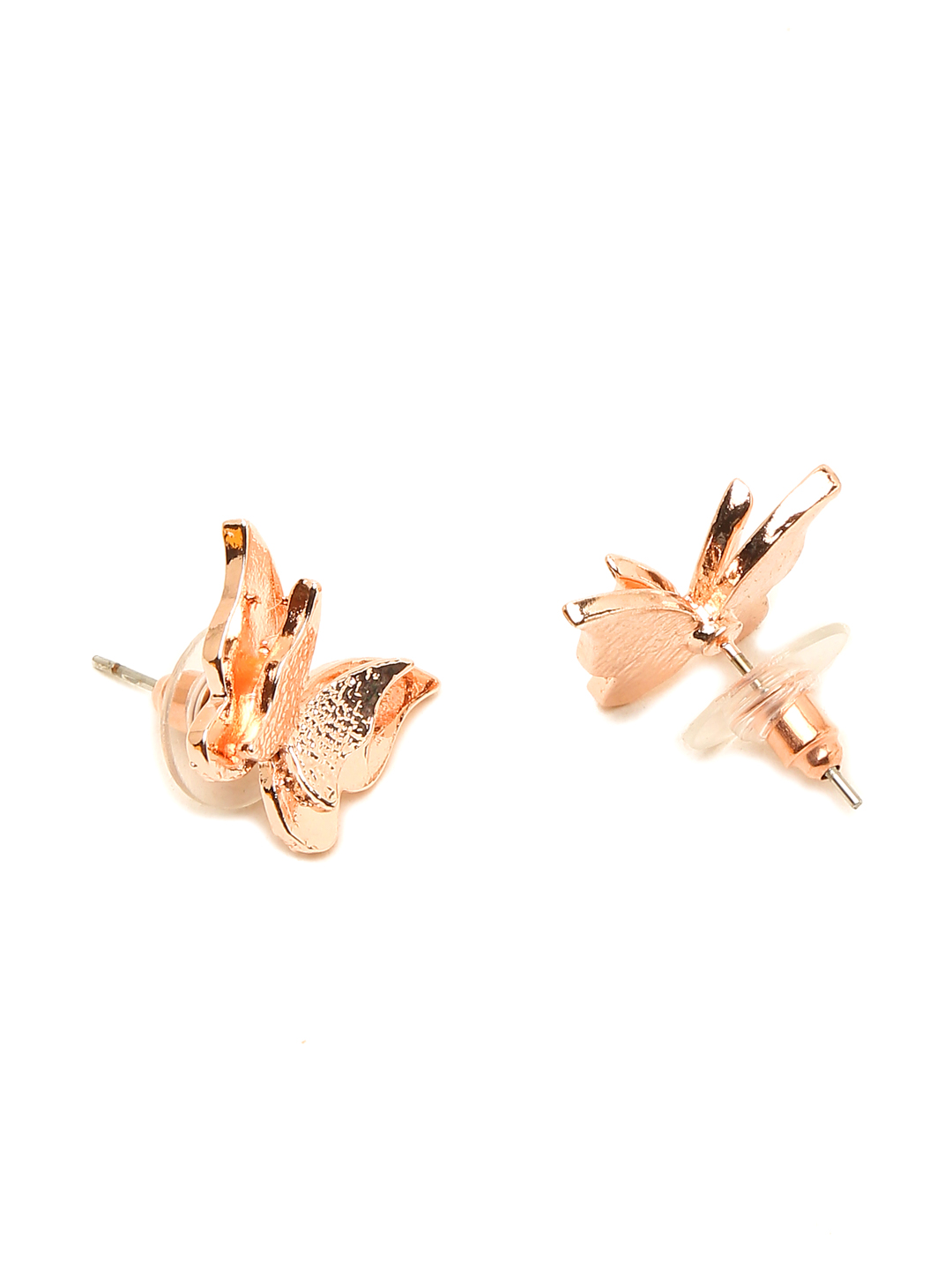 YouBella Jewellery Butterfly Shape Necklace With Earrings for Girls and Women (Rose Gold)