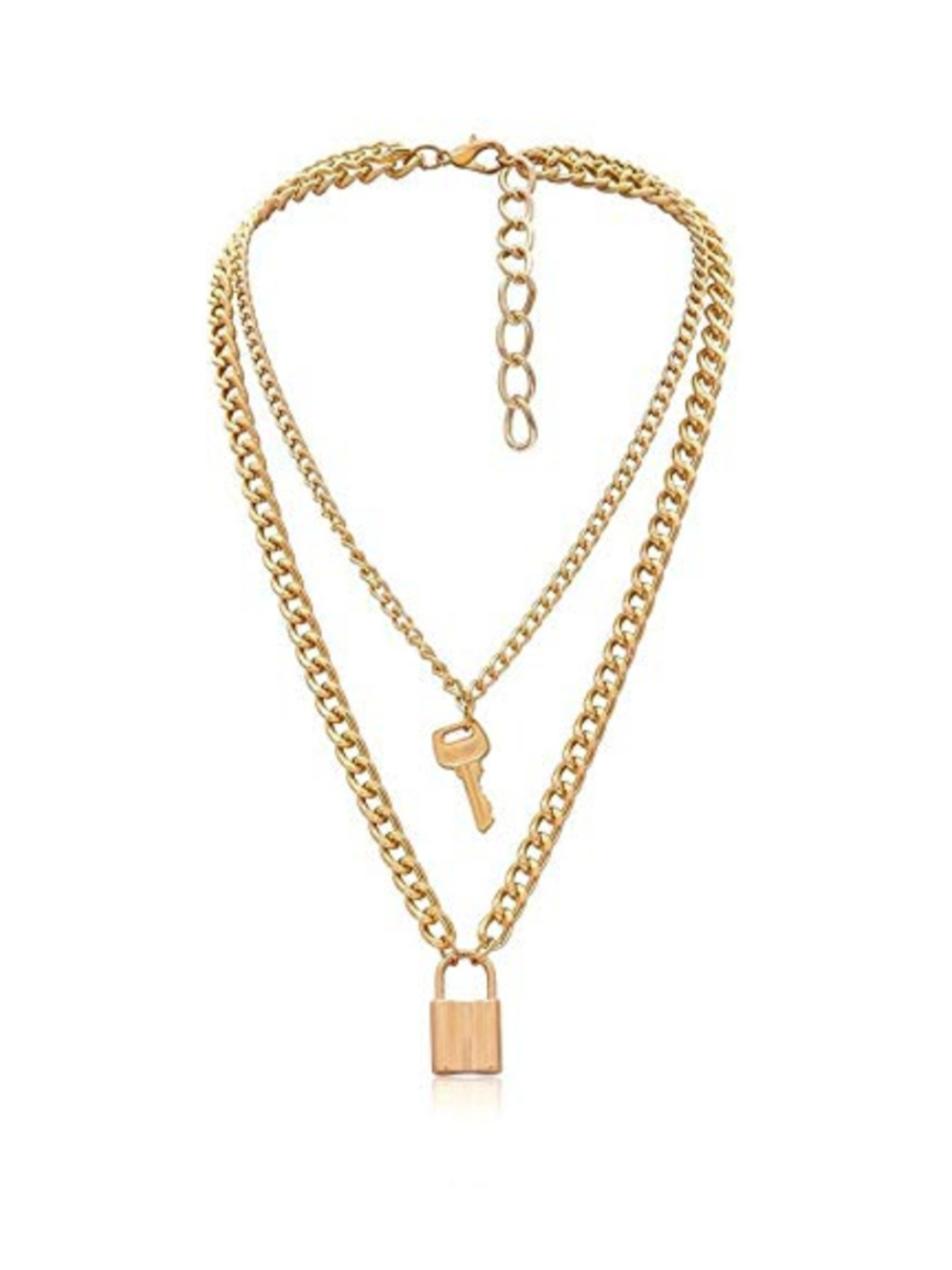 YouBella Women Stylish Latest Design Trendy Multi Layer Necklace Jewellery Gold Plated Multi Strand for Women (Golden) (YBNK_5803)